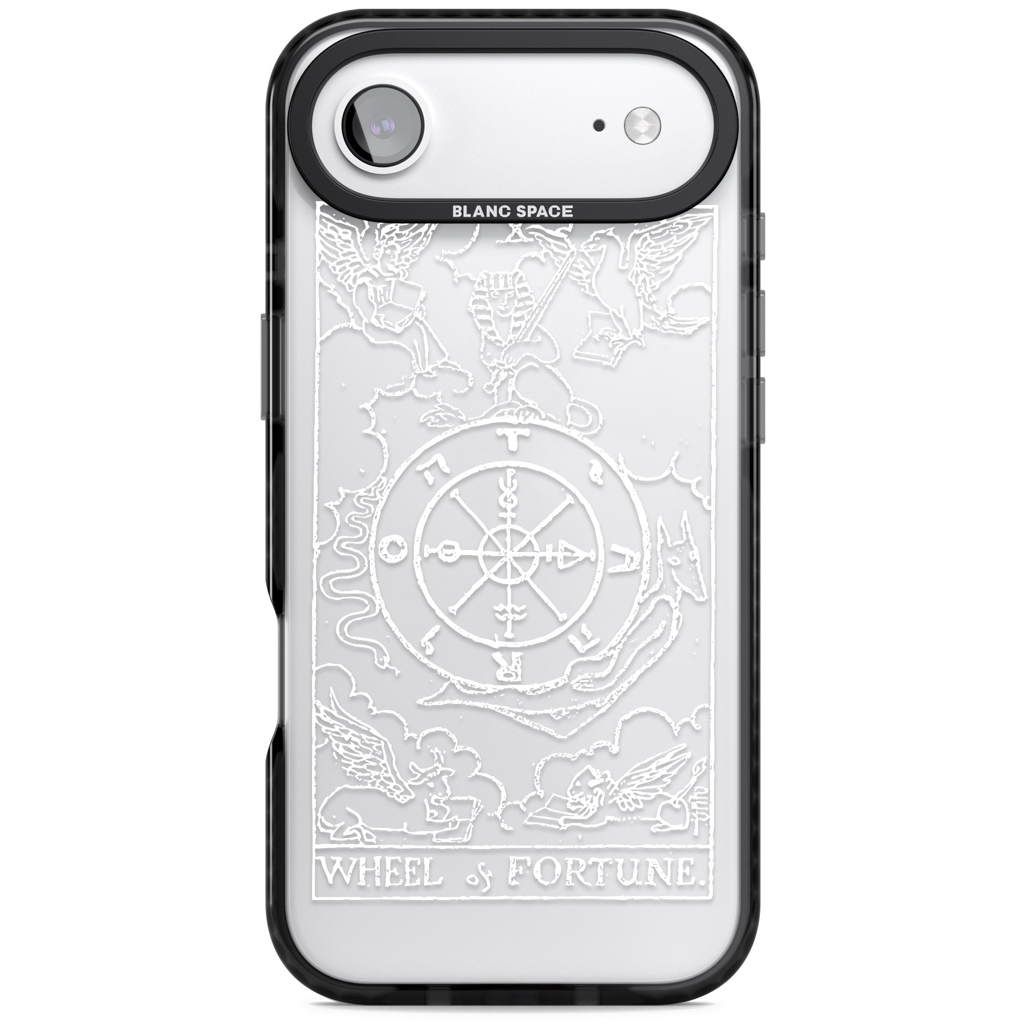 Personalised Wheel Of Fortune Tarot Card (White) iPhone 17 Air Impact Black Phone Case