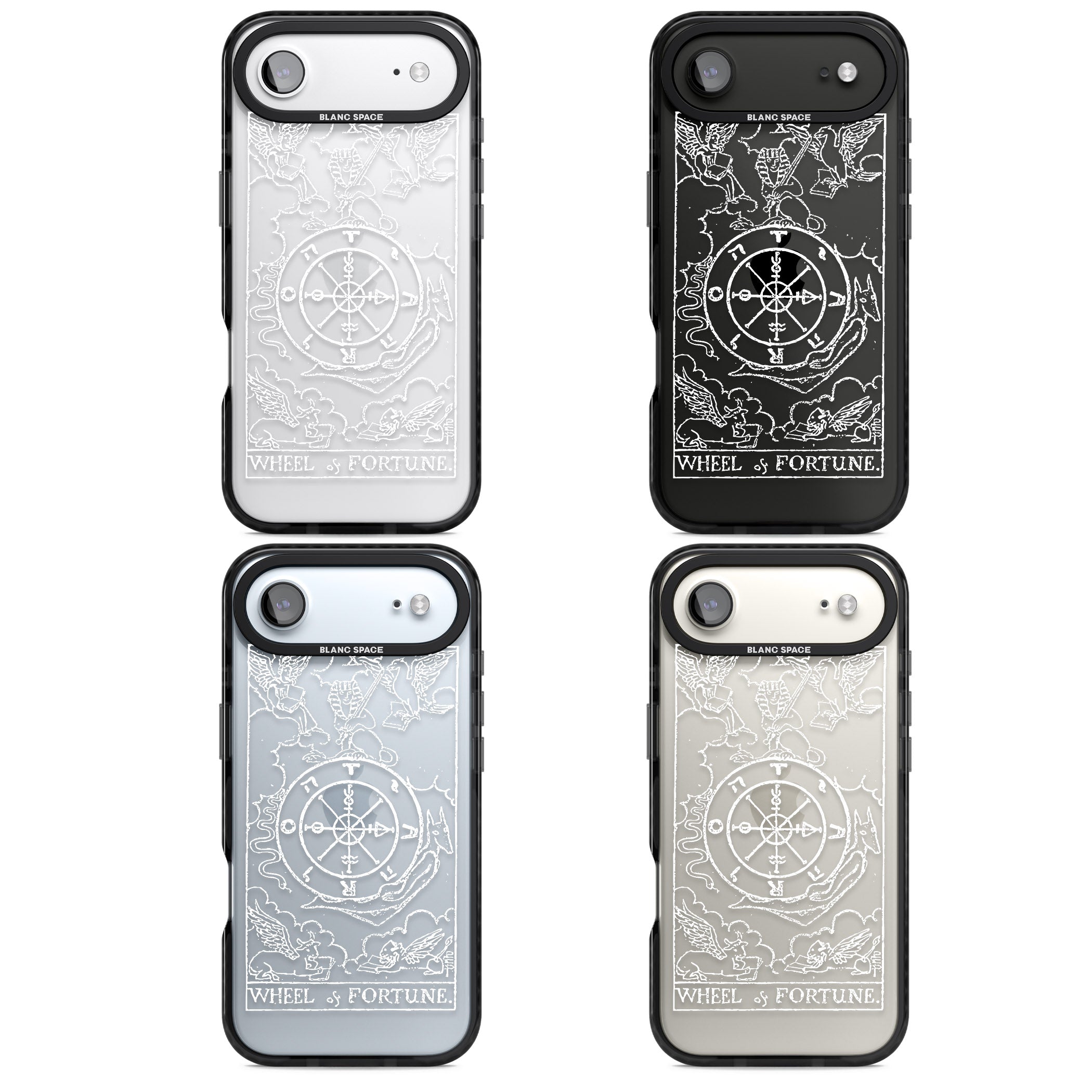 Personalised Wheel Of Fortune Tarot Card (White) iPhone 17 Air Impact Black Phone Case APT Impact Protection