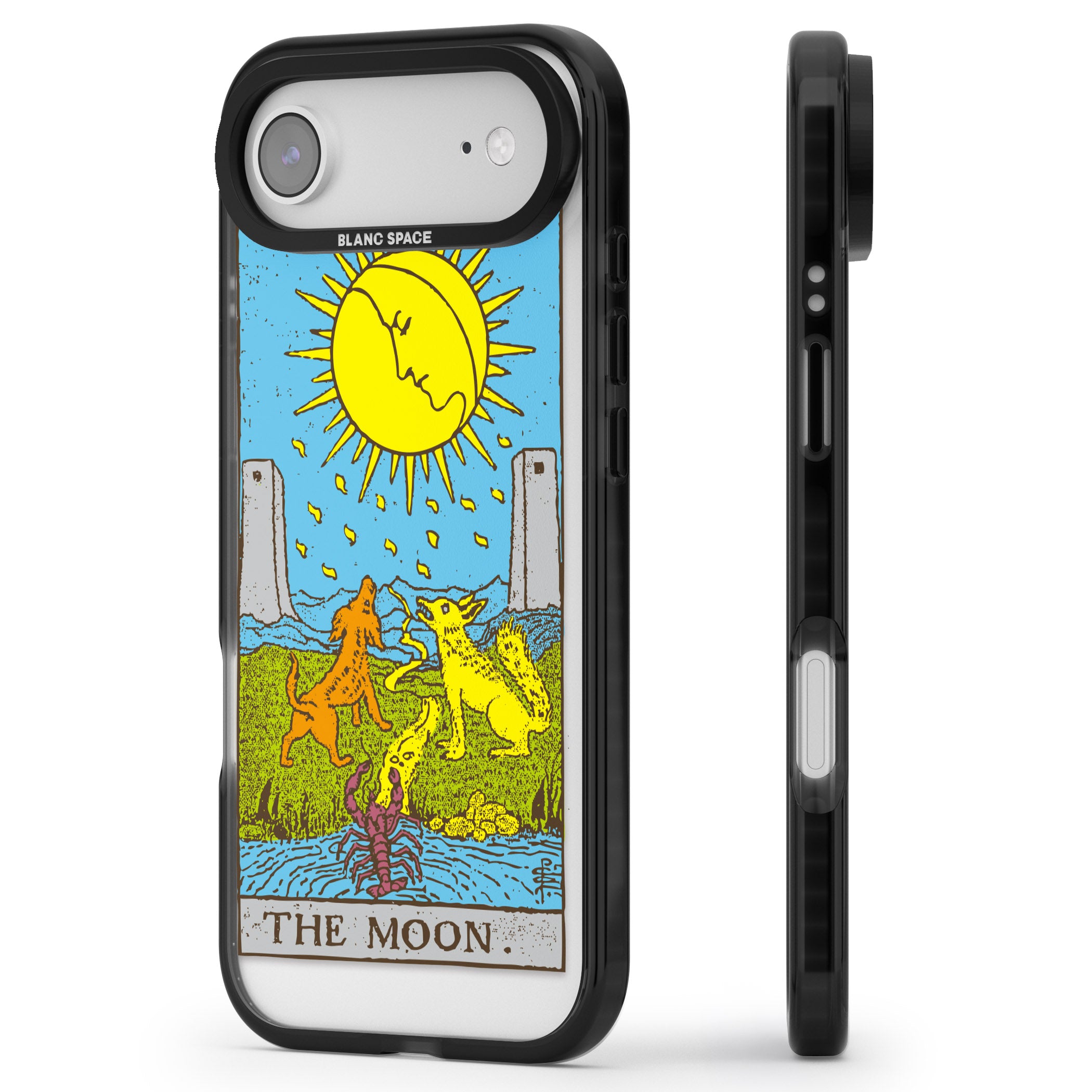 Personalised The Moon Tarot Card (Color) iPhone 17 Air Impact Black Phone Case Side Profile