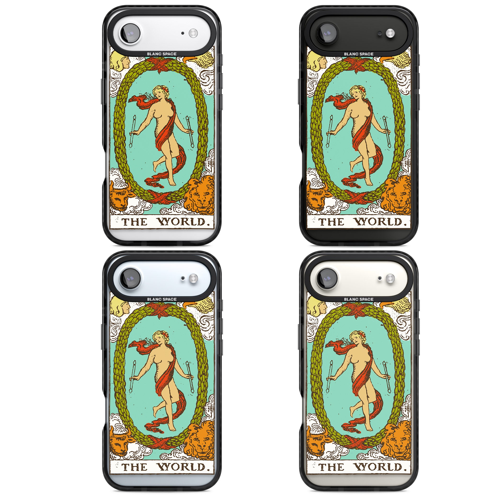 Personalised The World Tarot Card (Color) iPhone 17 Air Impact Black Phone Case APT Impact Protection