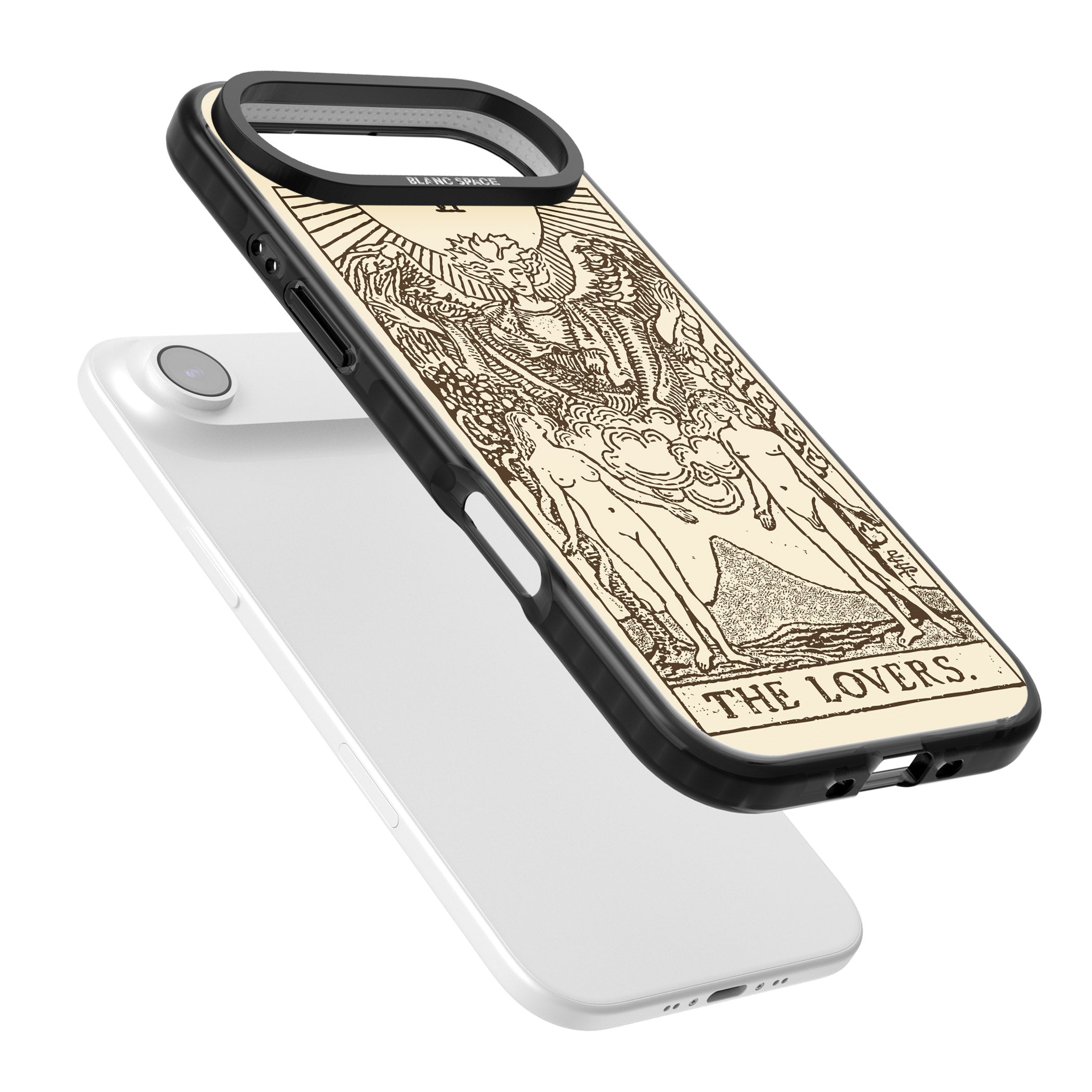 Personalised The Lovers Tarot Card (Cream) iPhone 17 Air Impact Black Phone Case Colours