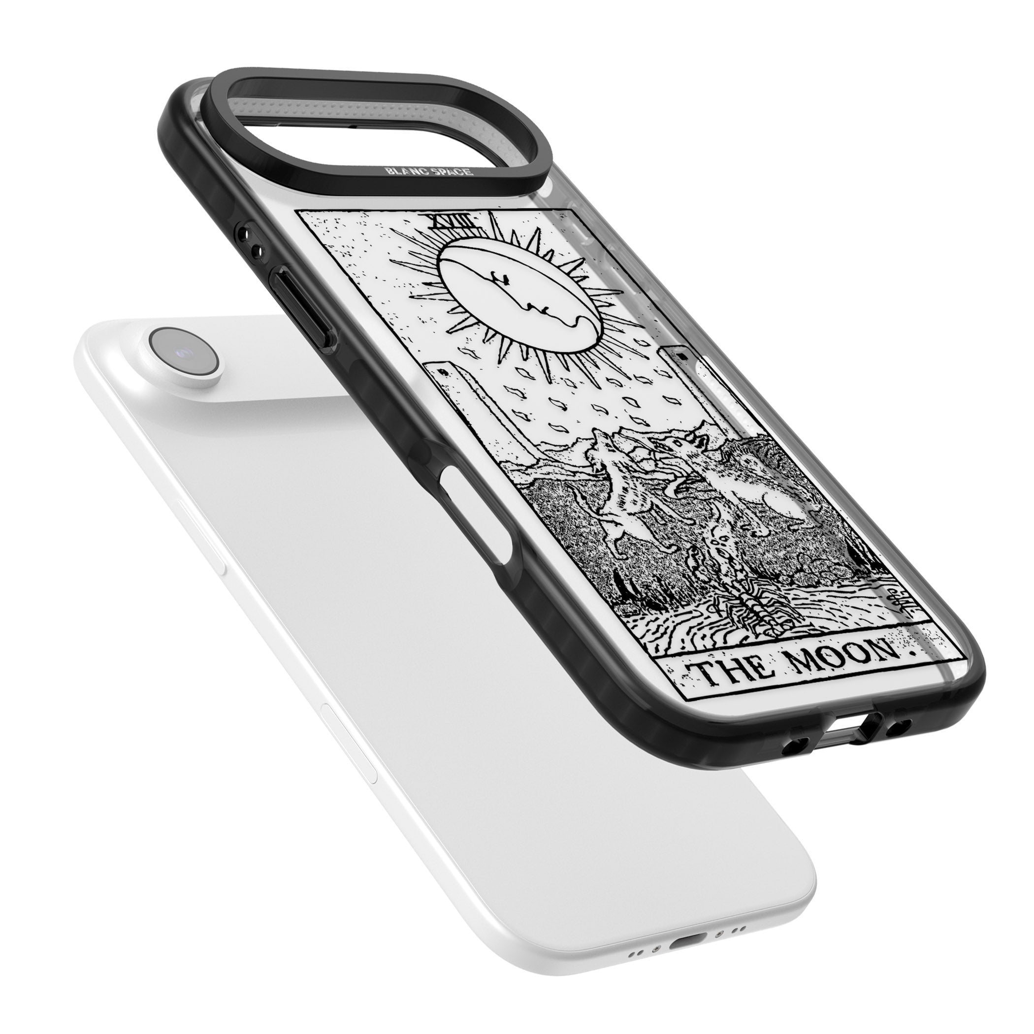 Personalised The Moon Tarot Card (Clear) iPhone 17 Air Impact Black Phone Case Colours