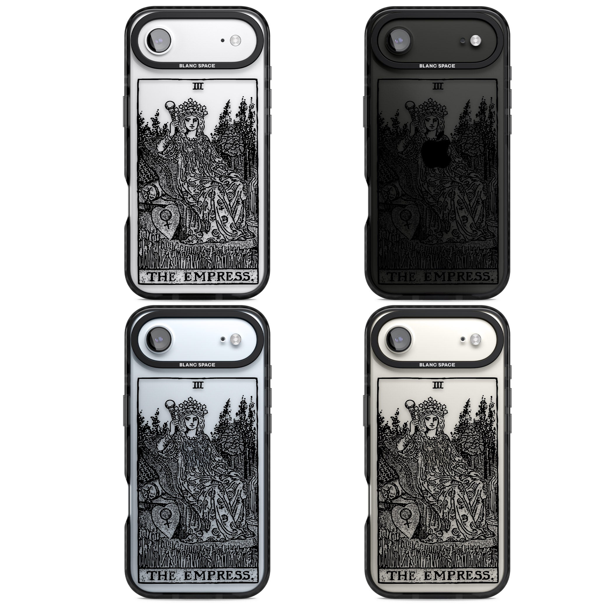 Personalised The Empress Tarot Card (Clear) iPhone 17 Air Impact Black Phone Case APT Impact Protection