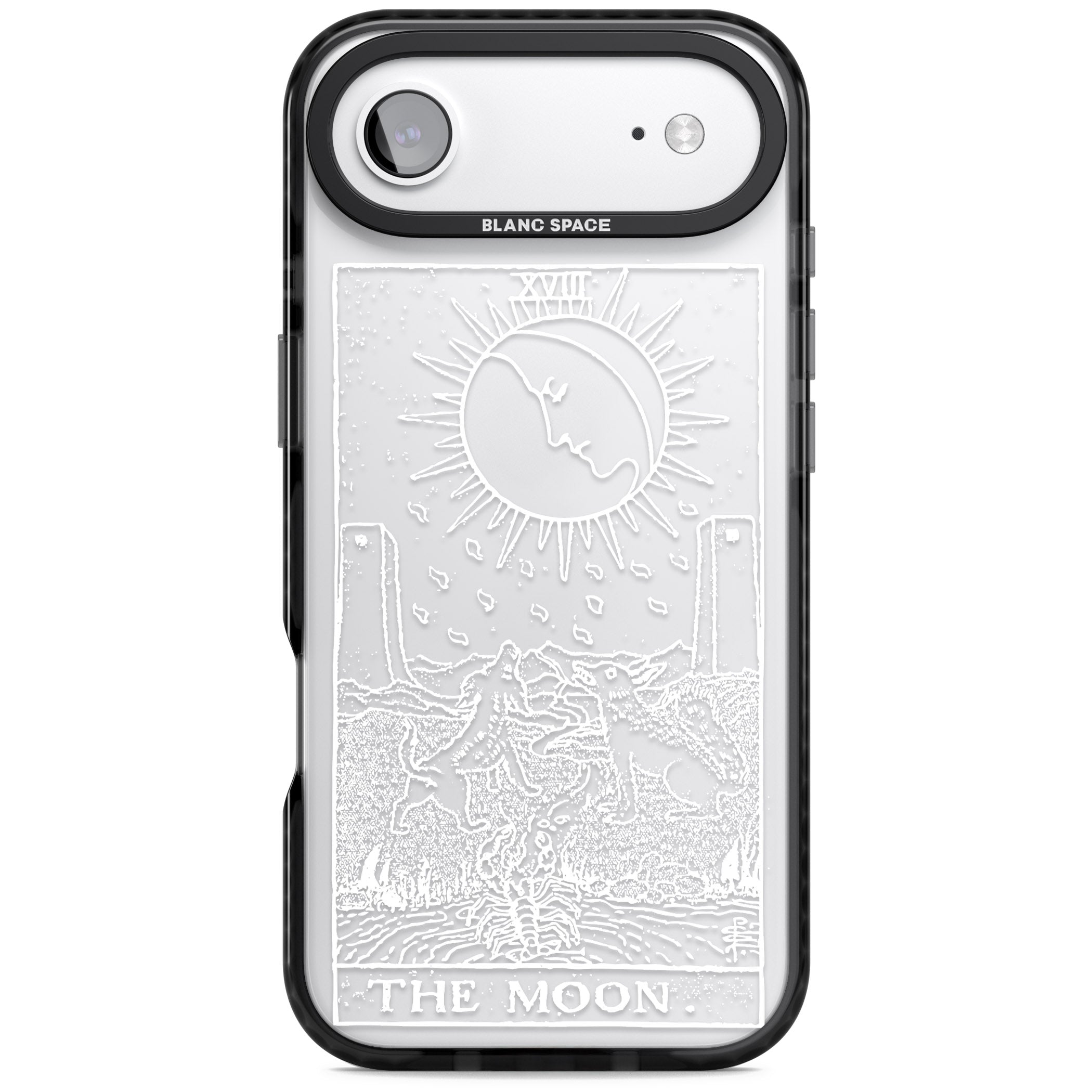 Personalised The Moon Tarot Card (White) iPhone 17 Air Impact Black Phone Case