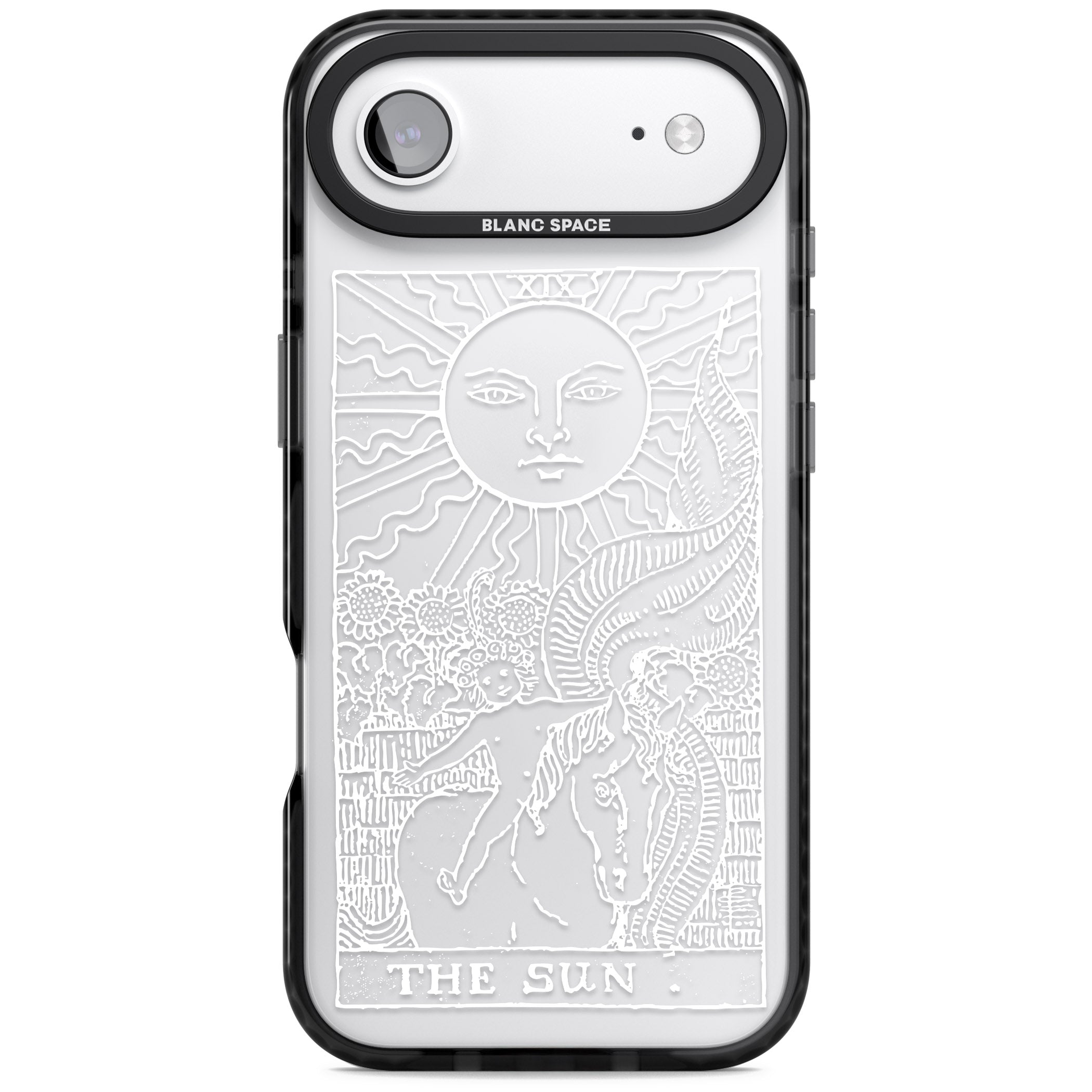 Personalised The Sun Tarot Card (White) iPhone 17 Air Impact Black Phone Case