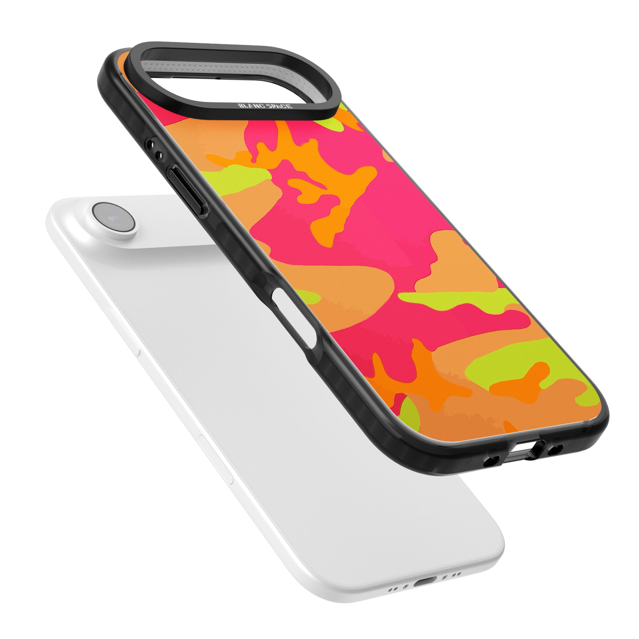 Neon Camo iPhone 17 Air Impact Black Phone Case Colours