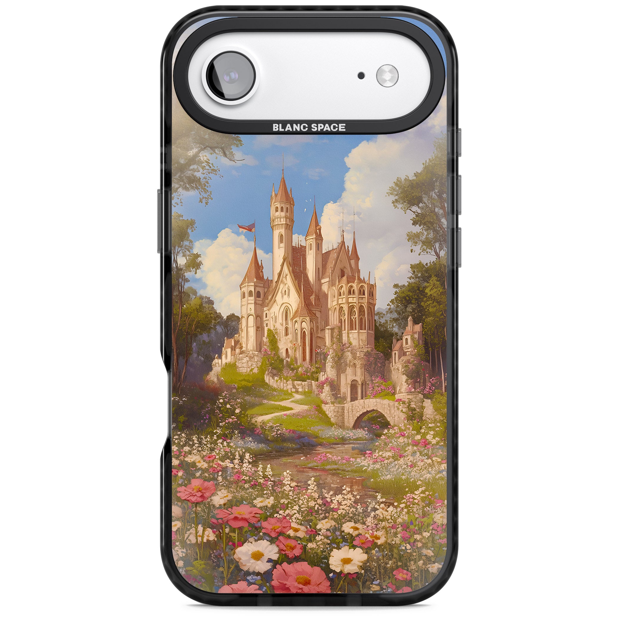 Castle Flower Fields iPhone 17 Air Impact Black Phone Case