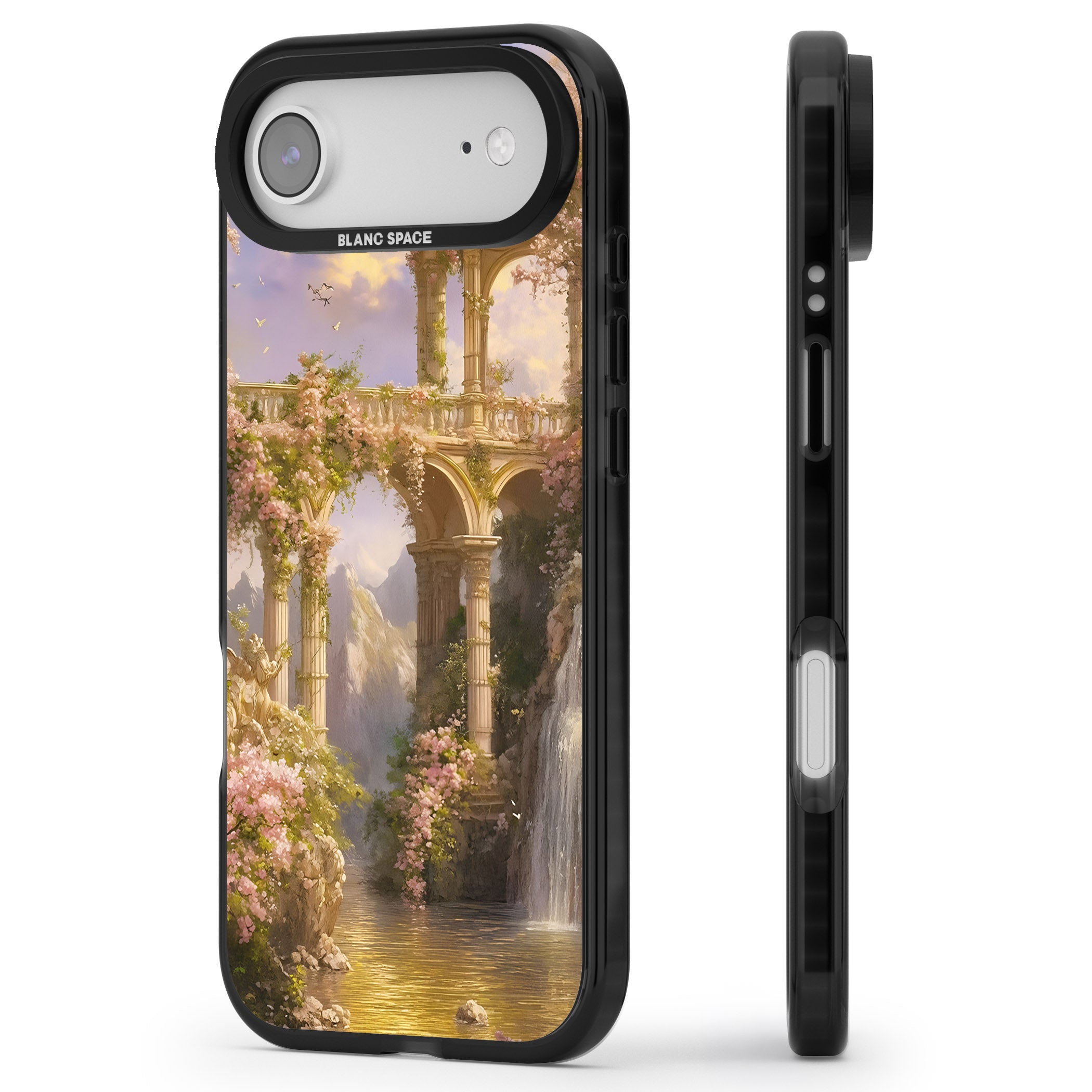 Castle River iPhone 17 Air Impact Black Phone Case Side Profile