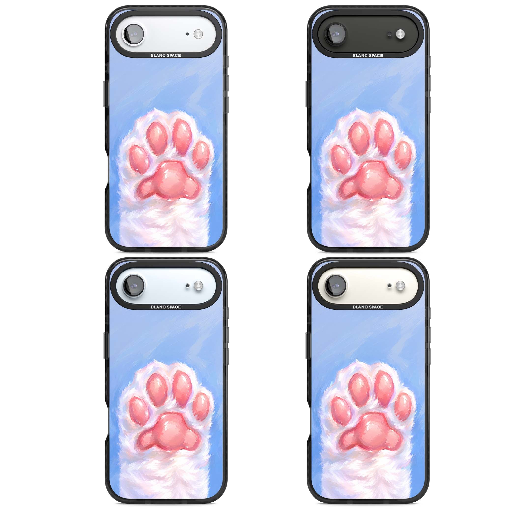 Soft White Paw cute iPhone case | Clear Impact case for iPhone Air