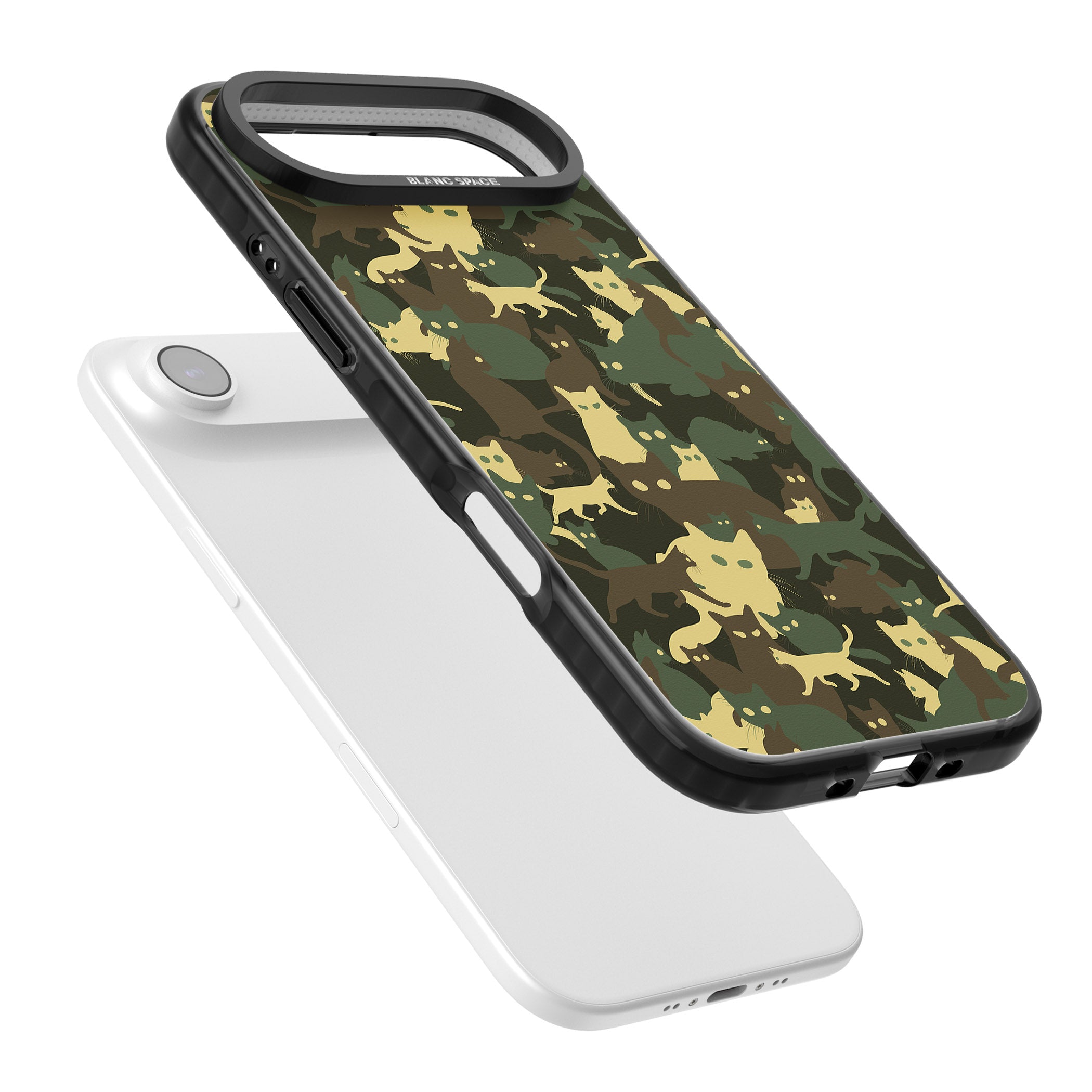 Forest Cat Camo iPhone 17 Air Impact Black Phone Case Colours