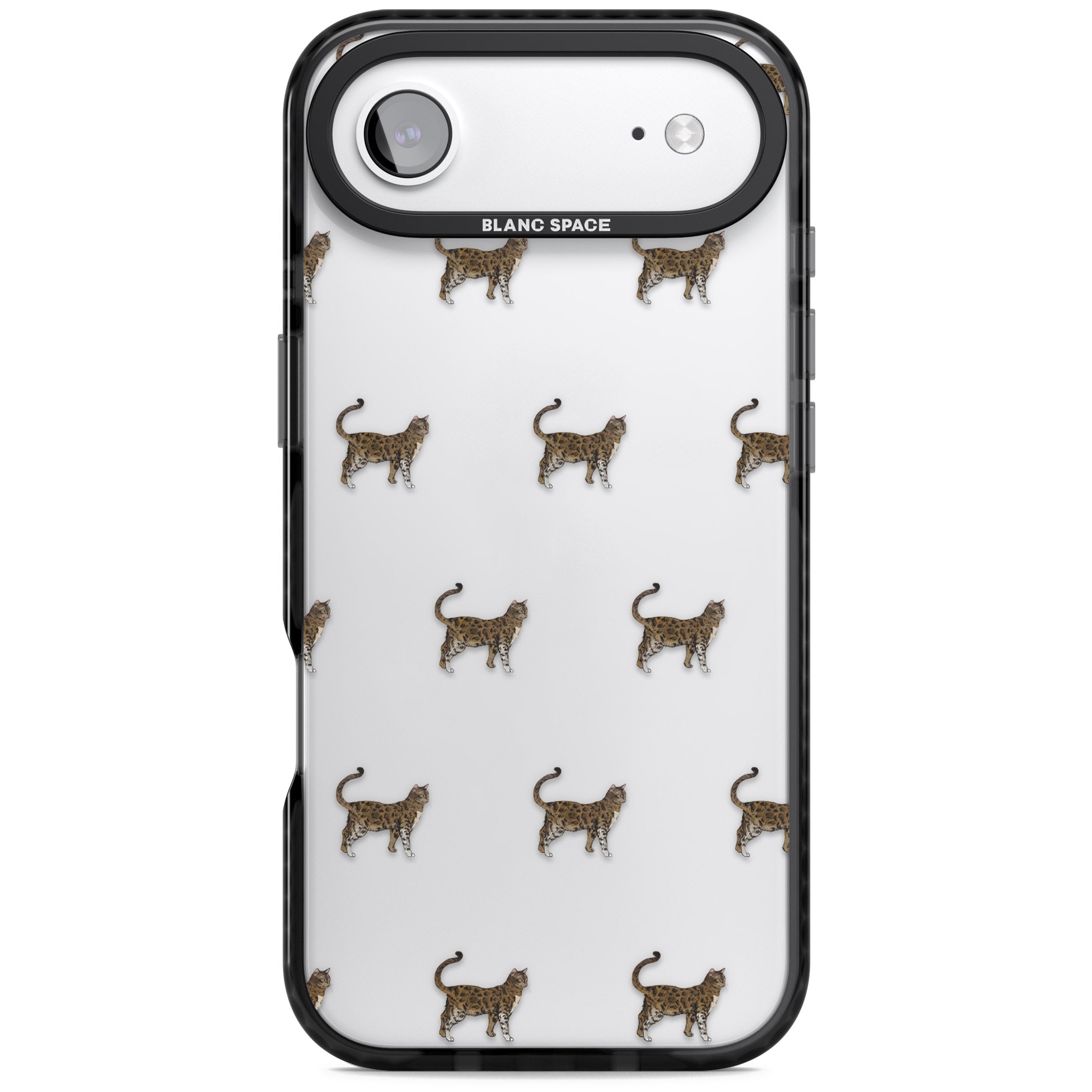 Bengal Cat Pattern iPhone 17 Air Impact Black Phone Case