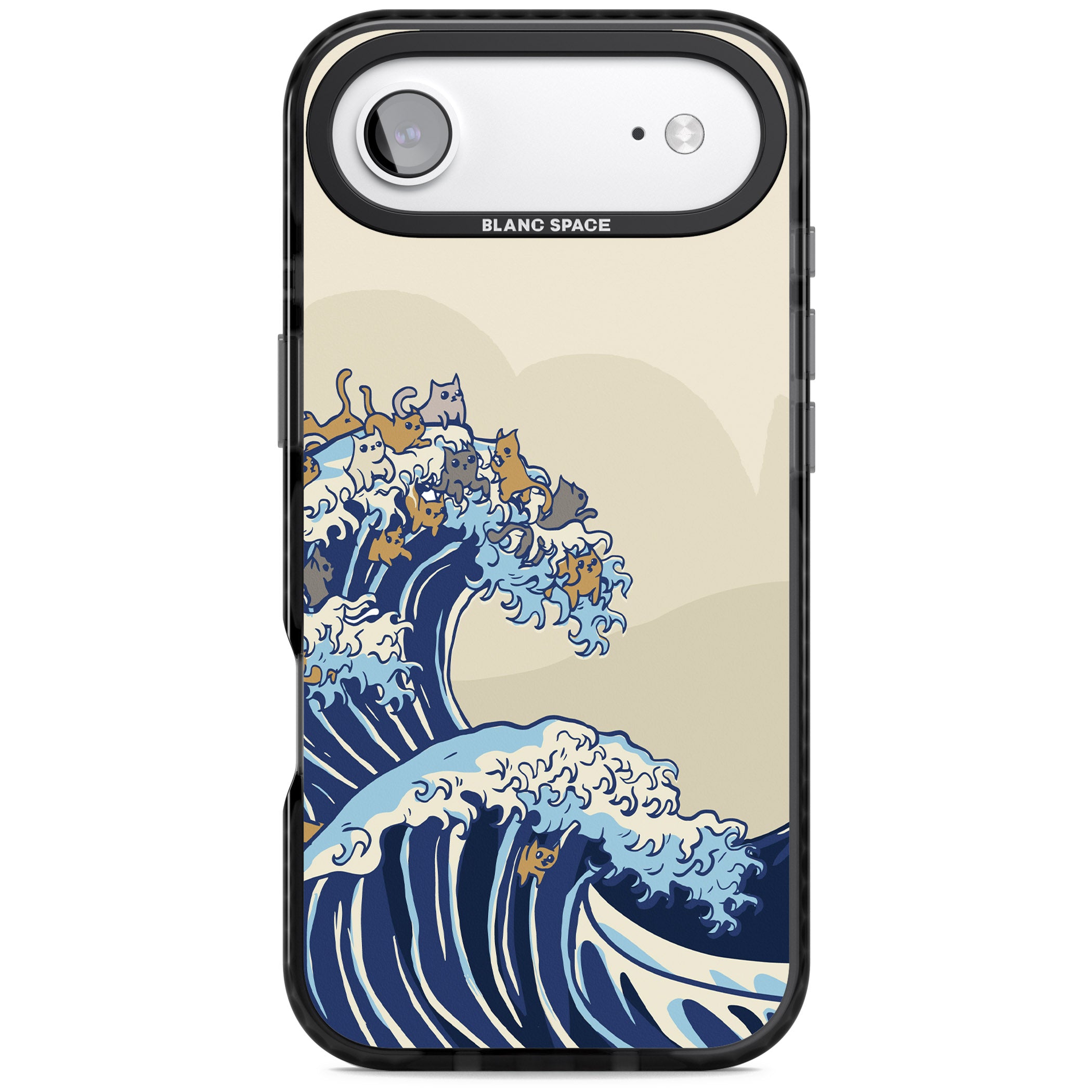 The Great Cat Wave iPhone 17 Air Impact Black Phone Case