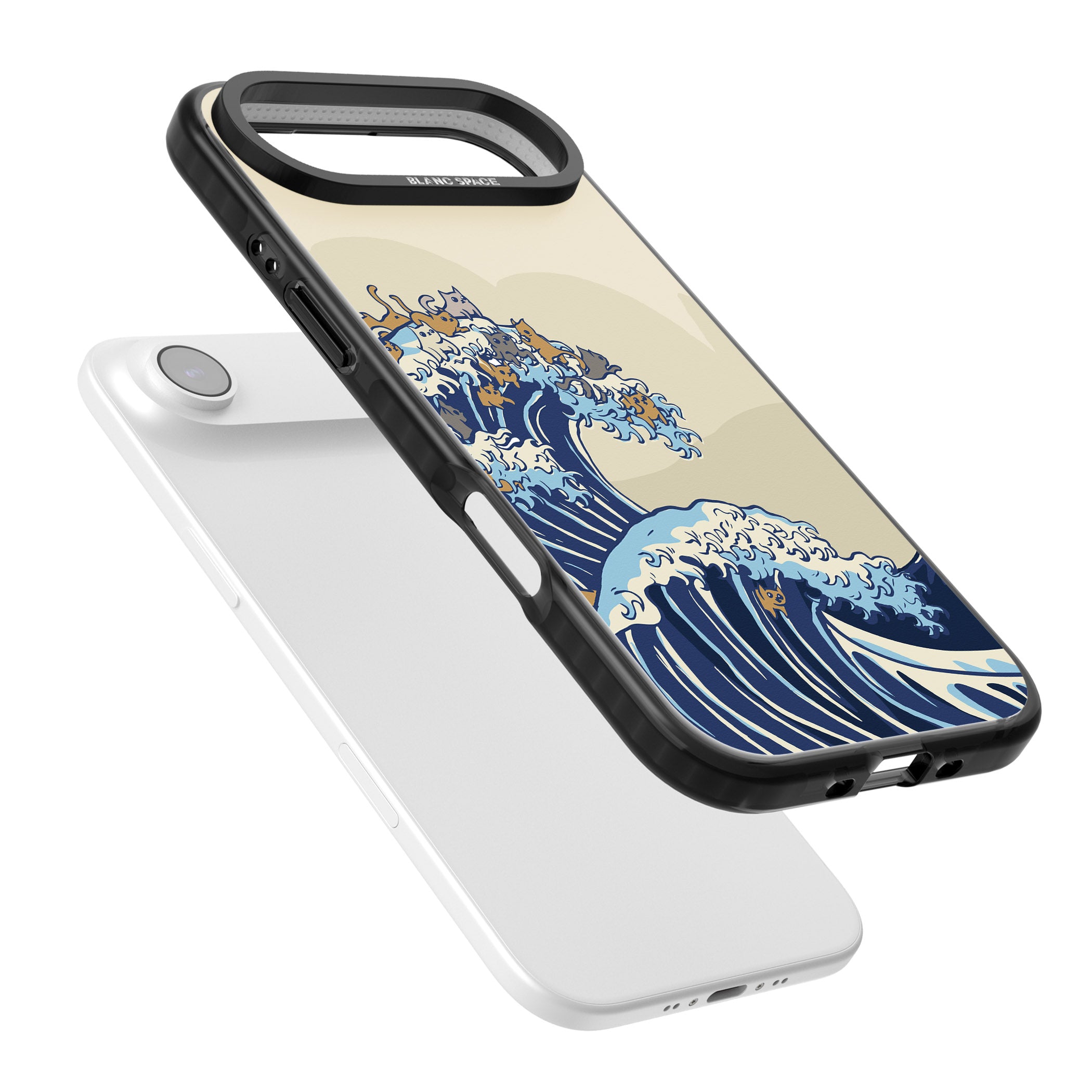 The Great Cat Wave iPhone 17 Air Impact Black Phone Case Colours