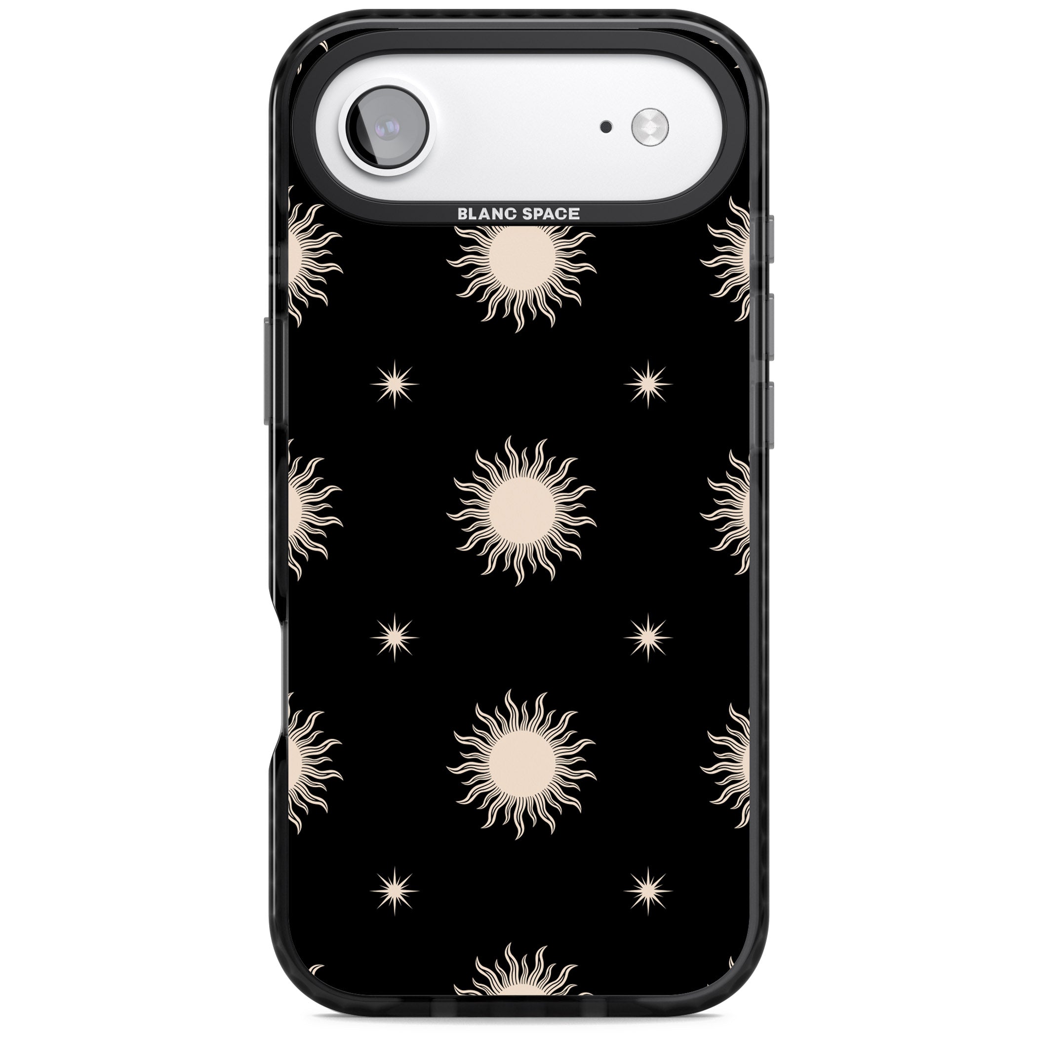 Celestial Patterns Classic Suns (Black) iPhone 17 Air Impact Black Phone Case