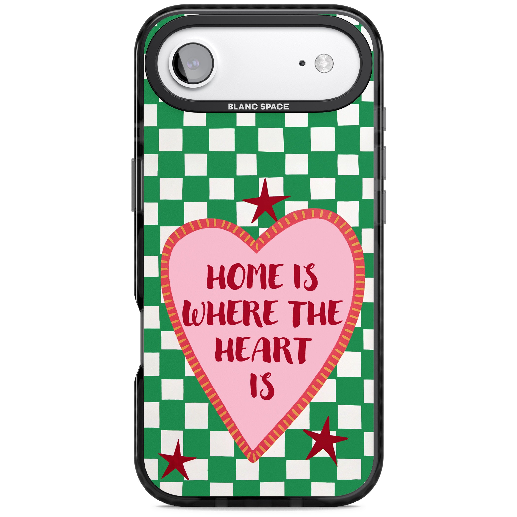 Home Is Where The Heart Is iPhone 17 Air Impact Black Phone Case