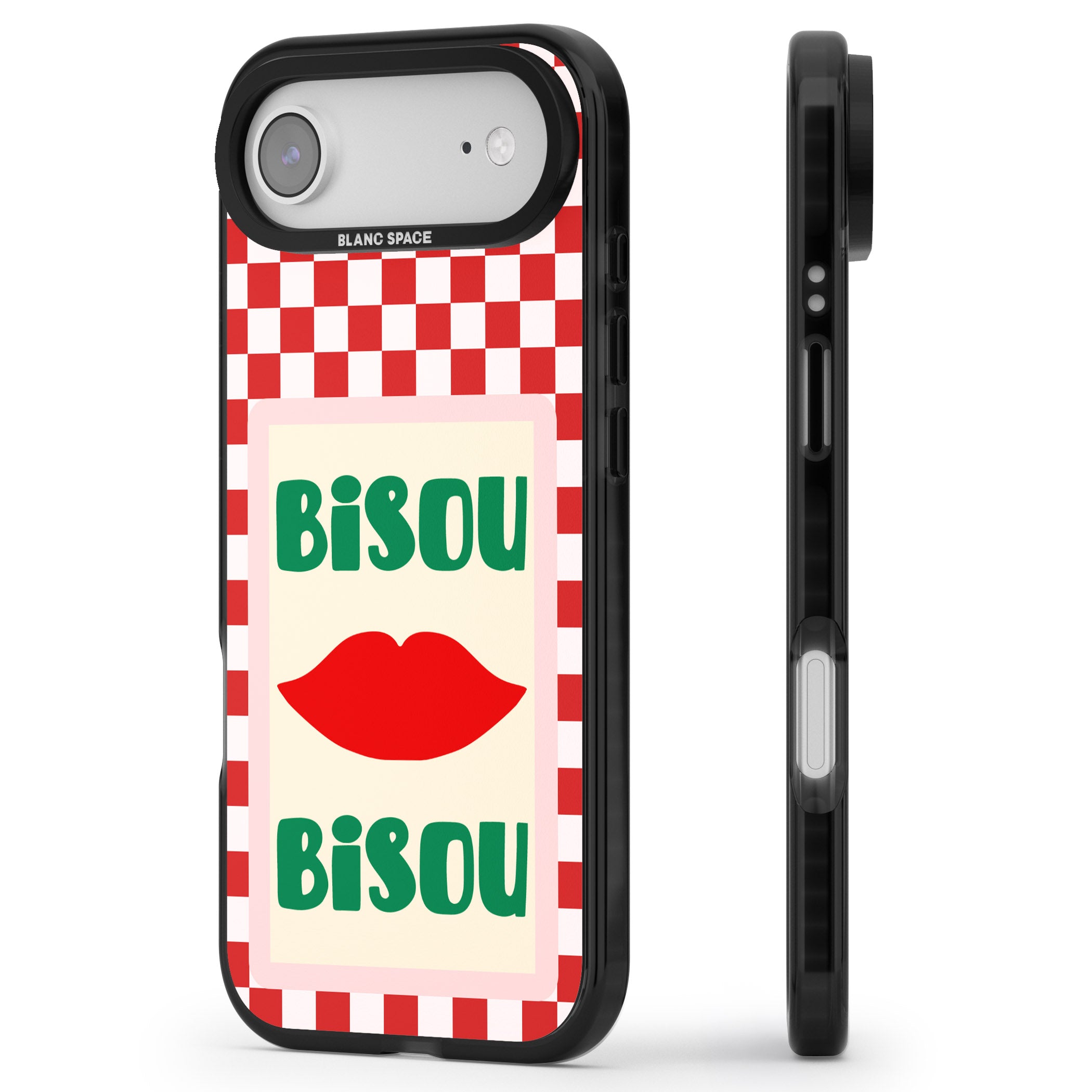 Bisou iPhone 17 Air Impact Black Phone Case Side Profile