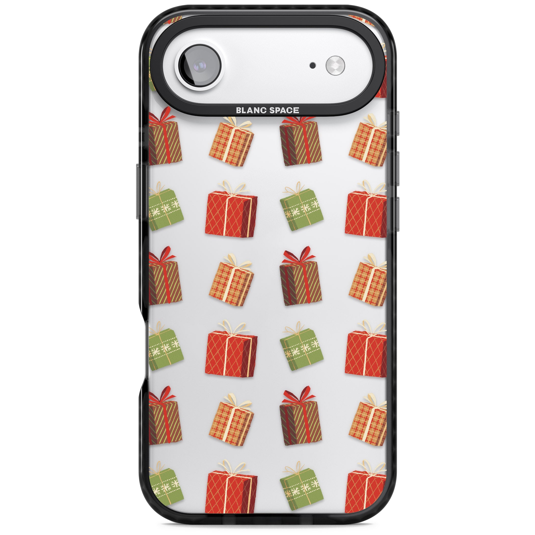 Christmas Presents Pattern iPhone 17 Air Impact Black Phone Case