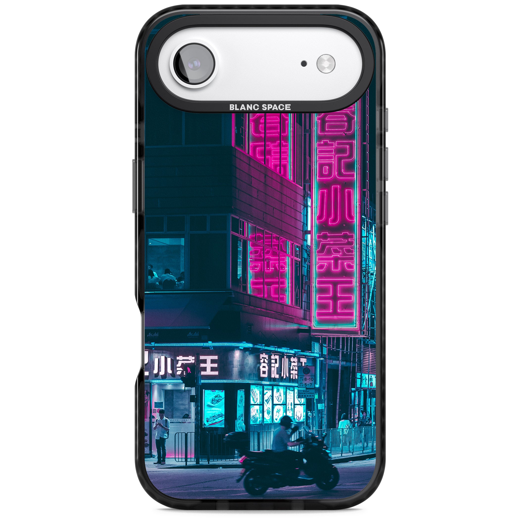 Neon City Ride iPhone 17 Air Impact Black Phone Case