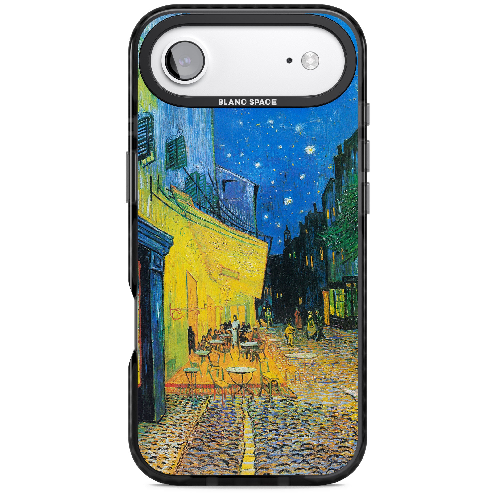 Café Terrace At Night iPhone 17 Air Impact Black Phone Case