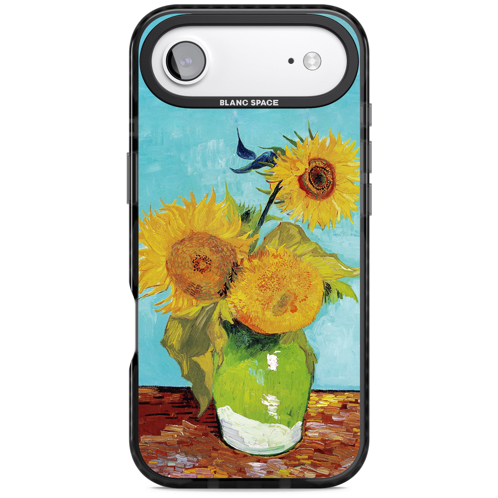 Vase With Three Sunflowers iPhone 17 Air Impact Black Phone Case