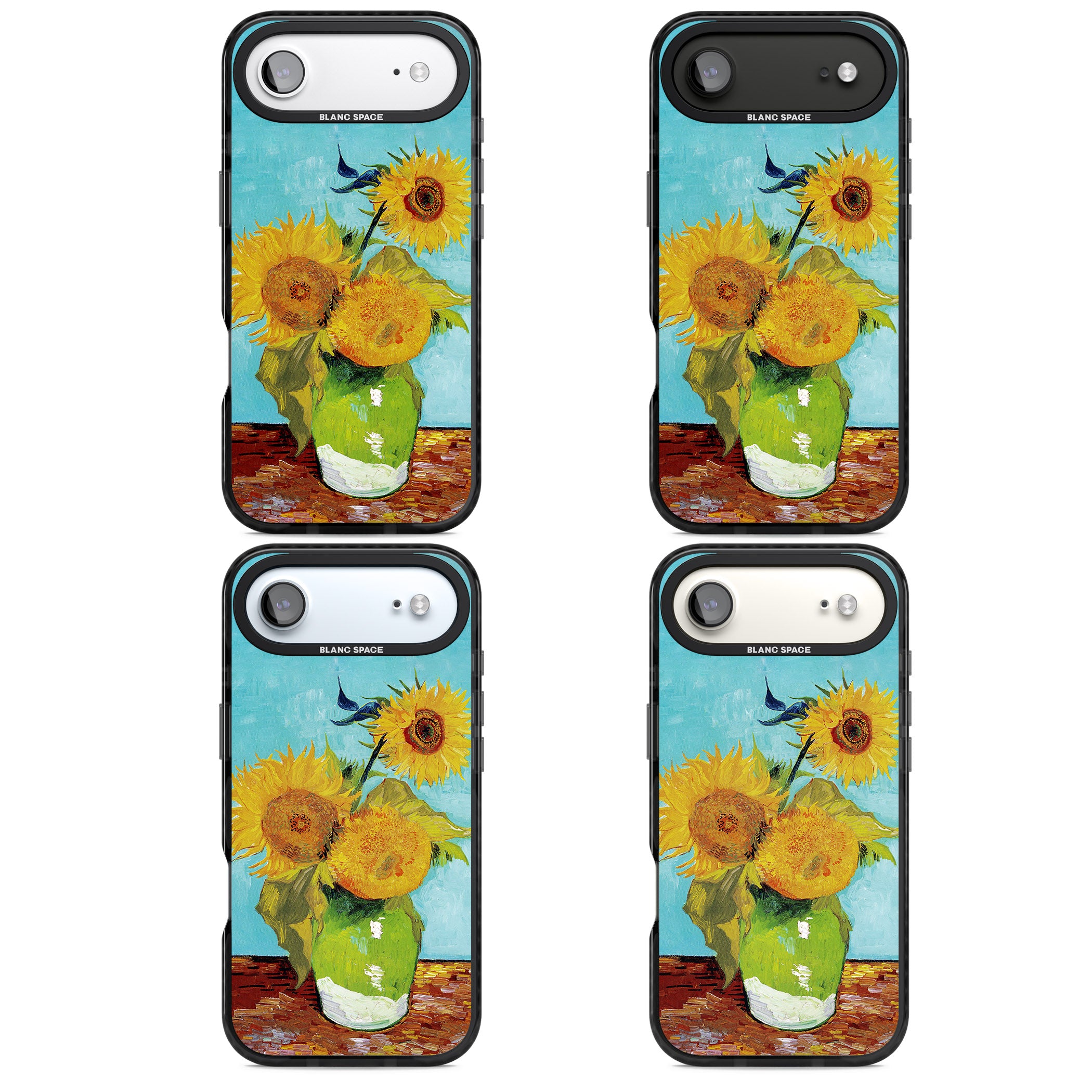 Vase With Three Sunflowers iPhone 17 Air Impact Black Phone Case APT Impact Protection