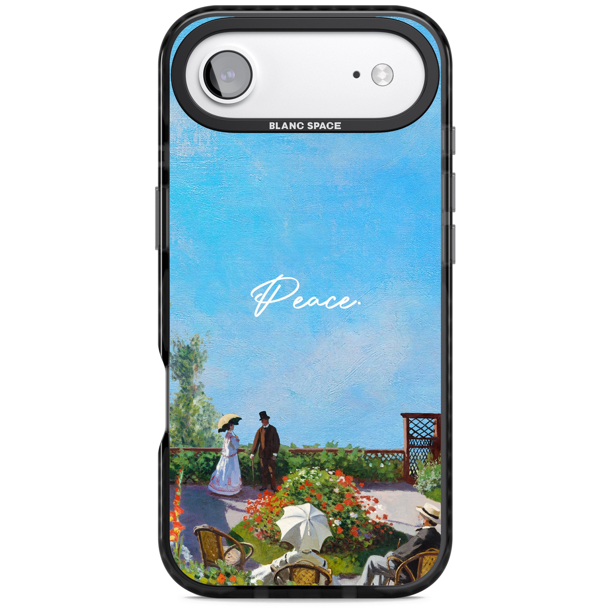 Monet Garden Terrace iPhone 17 Air Impact Black Phone Case