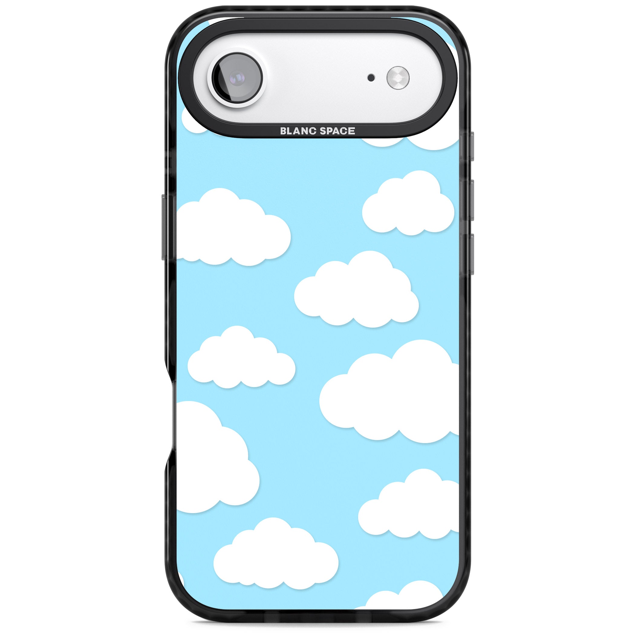 Blue Sky & Clouds Pattern iPhone 17 Air Impact Black Phone Case