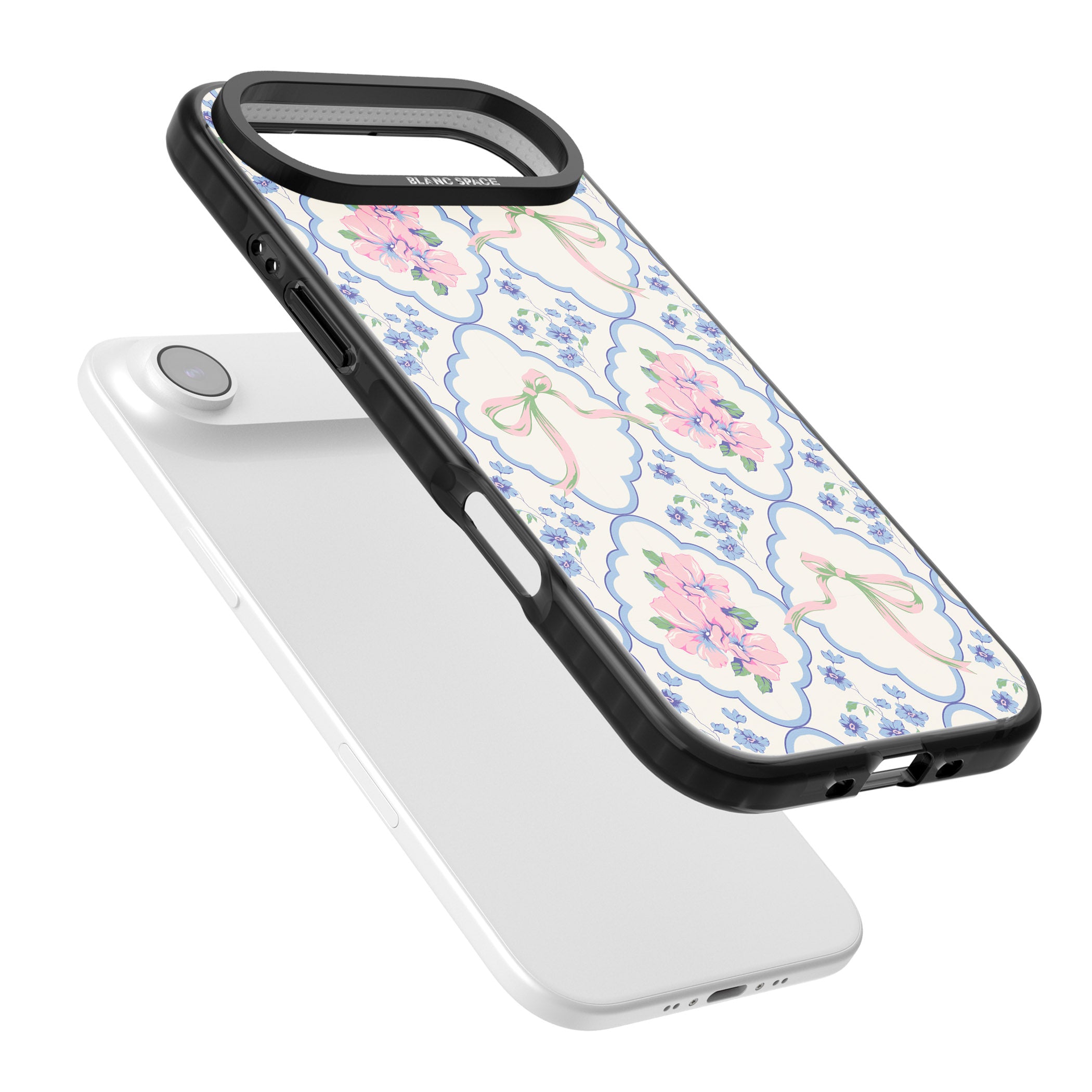 Coquette Flowers & Bows iPhone 17 Air Impact Black Phone Case Colours