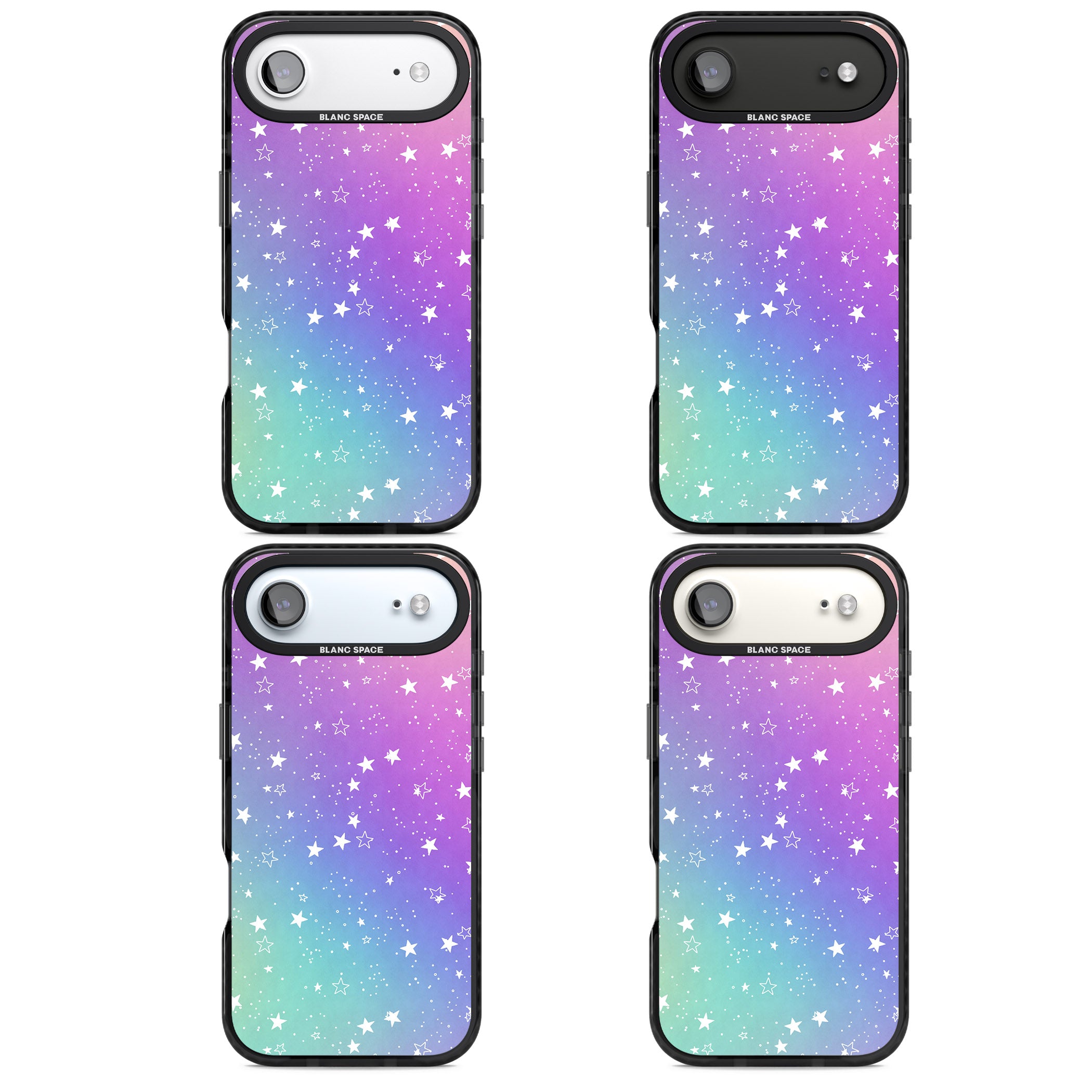Pastel Starry Sky iPhone 17 Air Impact Black Phone Case APT Impact Protection