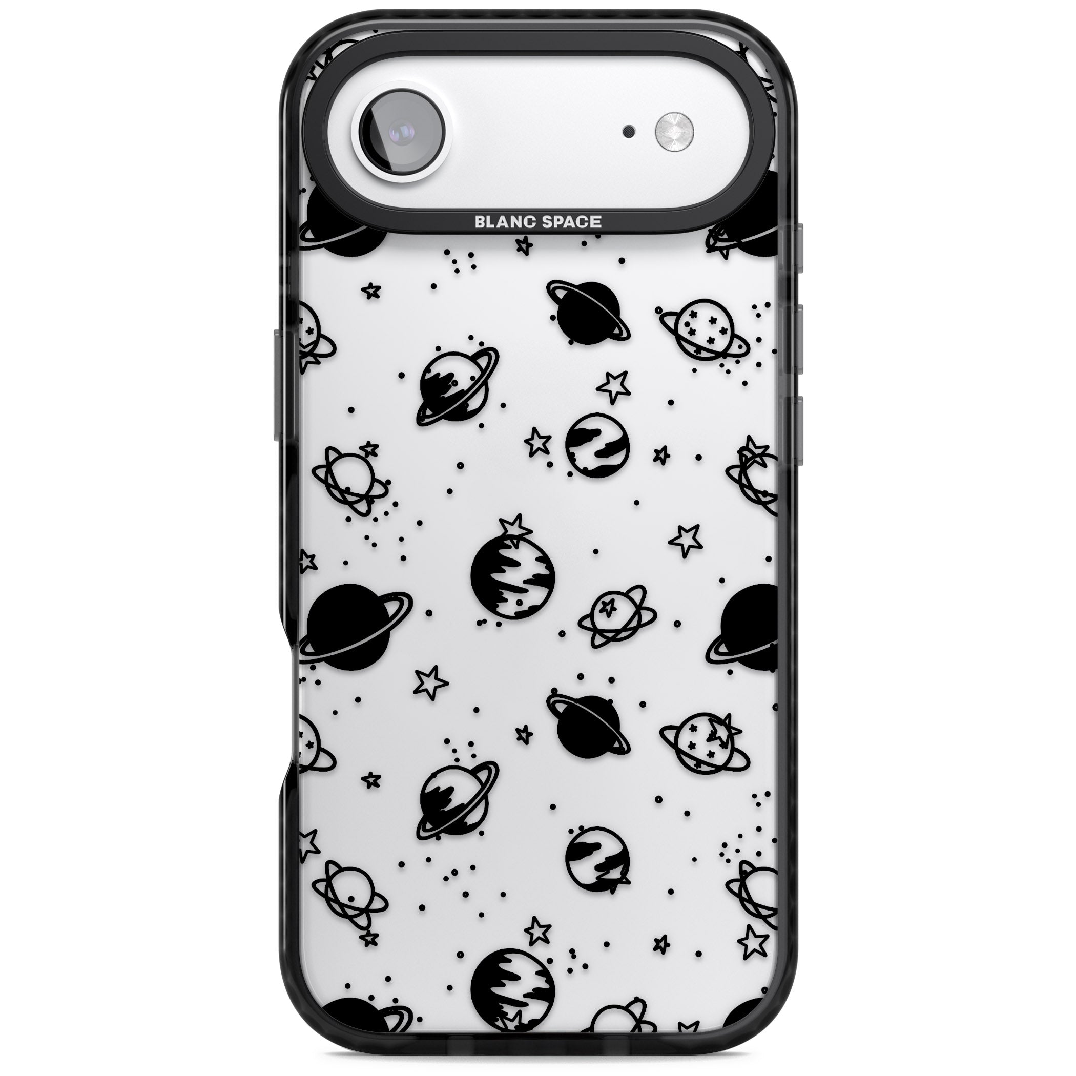 Black Planets iPhone 17 Air Impact Black Phone Case