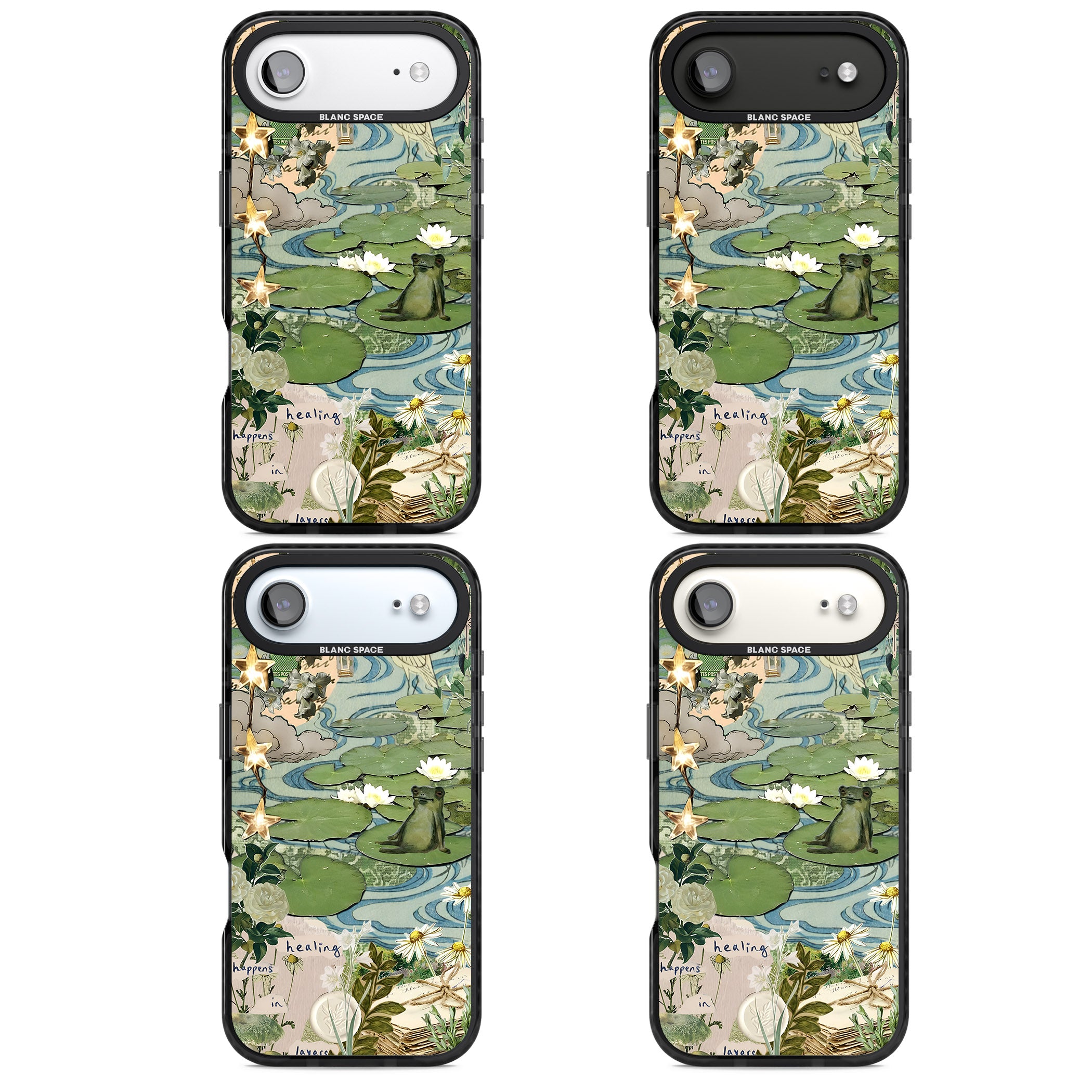 Lily Pad River iPhone 17 Air Impact Black Phone Case APT Impact Protection