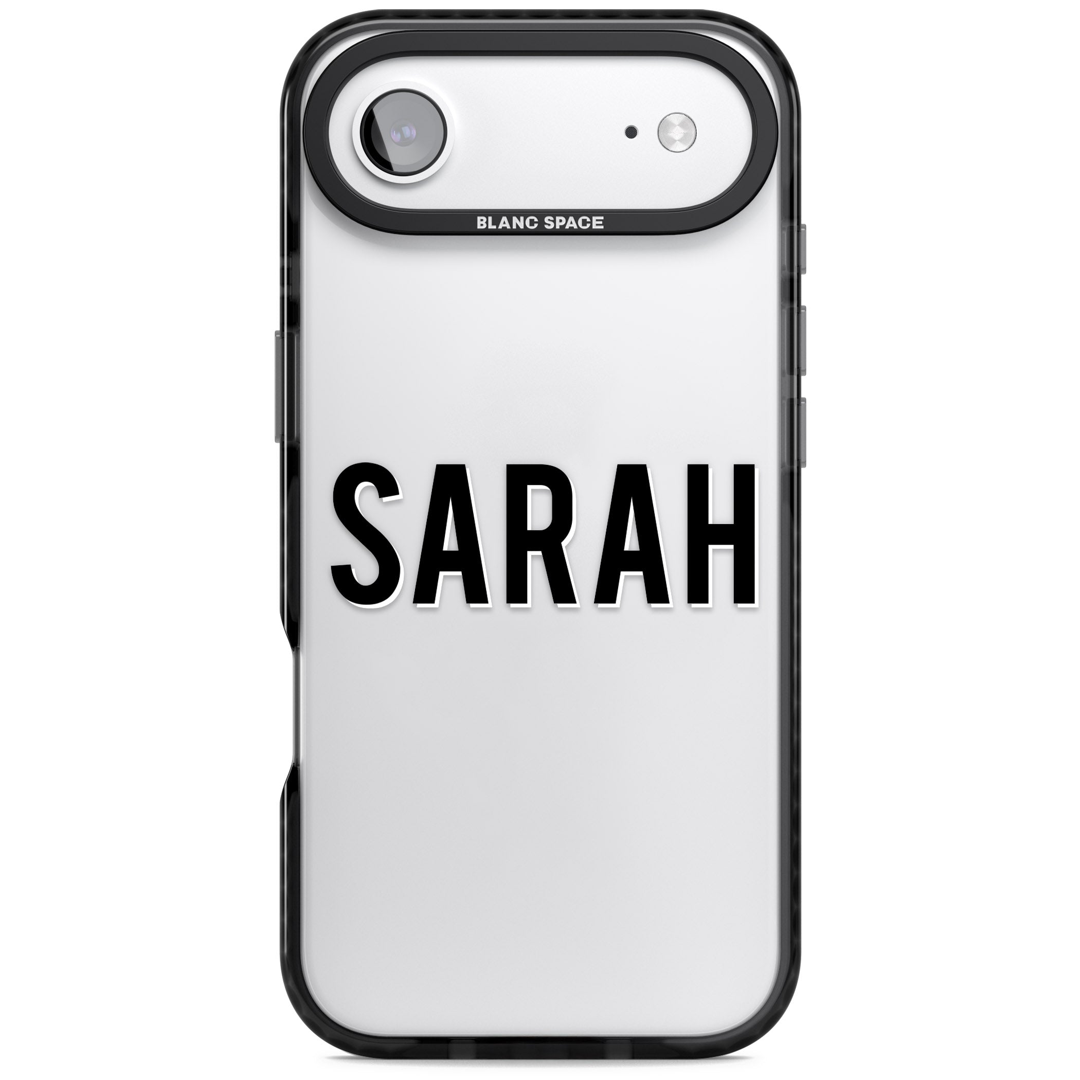 Personalised Clear Name iPhone 17 Air Impact Black Phone Case