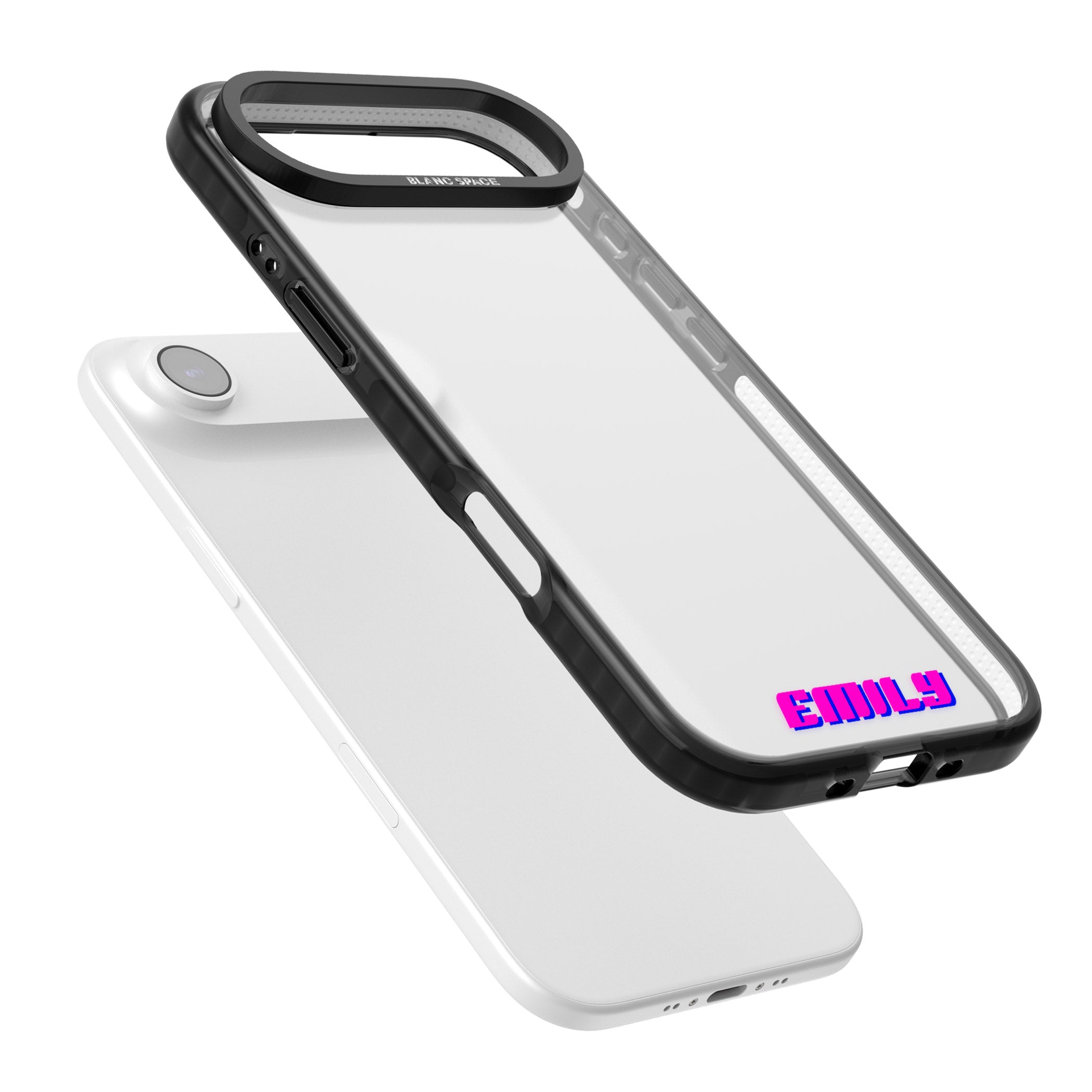 Personalised Cool Bottom Name iPhone 17 Air Impact Black Phone Case Colours