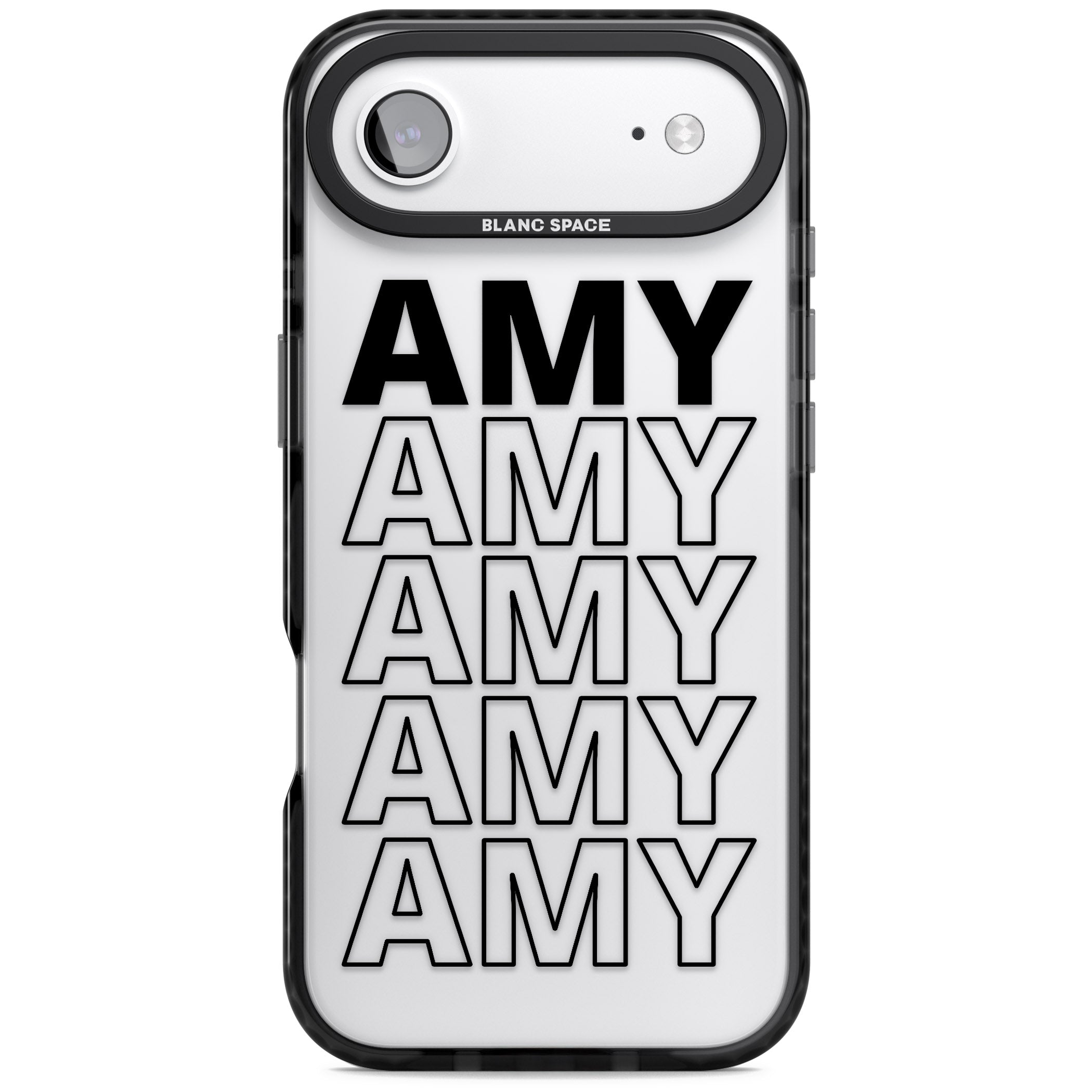 Personalised Bold Continous Name iPhone 17 Air Impact Black Phone Case