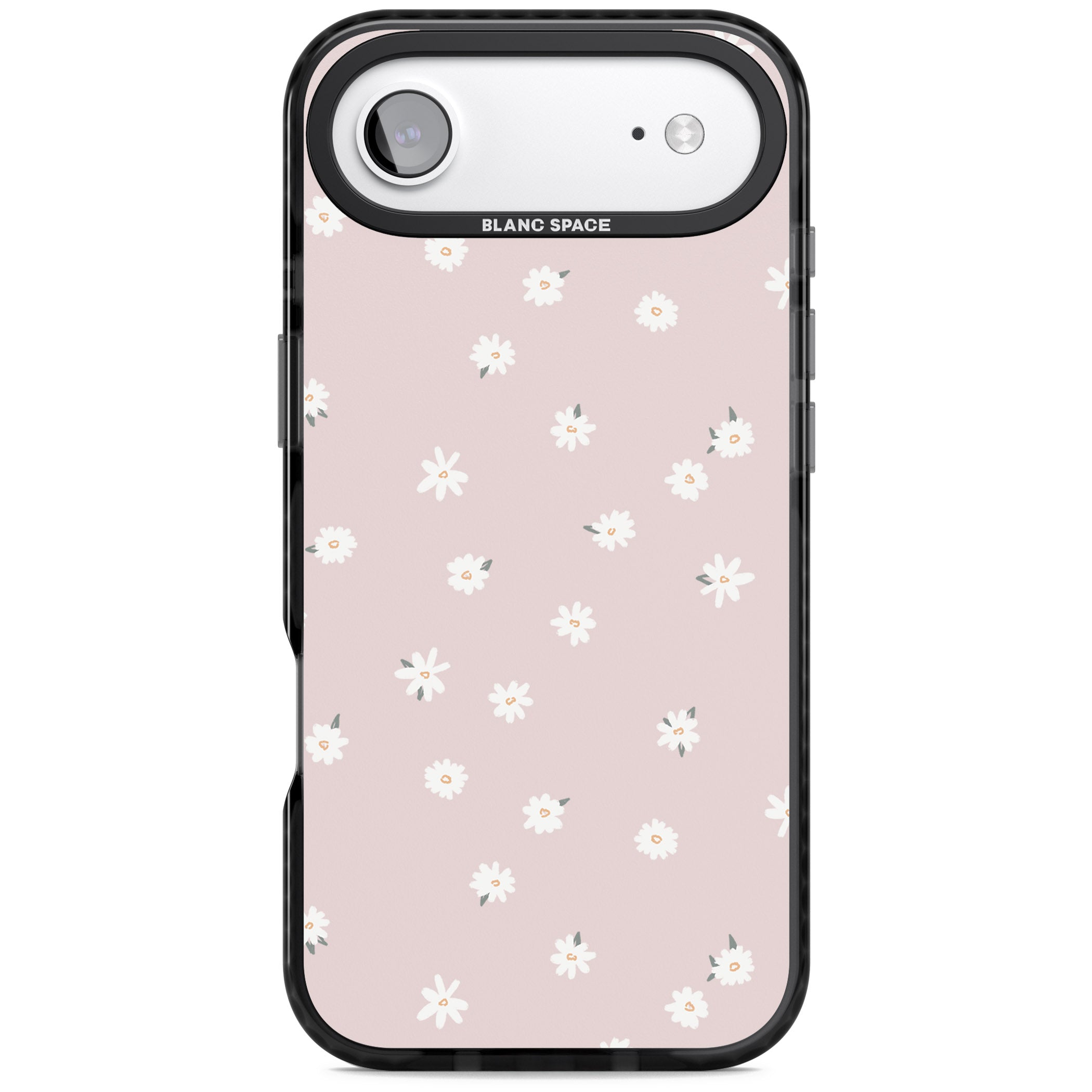 Painted Daises On Pink iPhone 17 Air Impact Black Phone Case