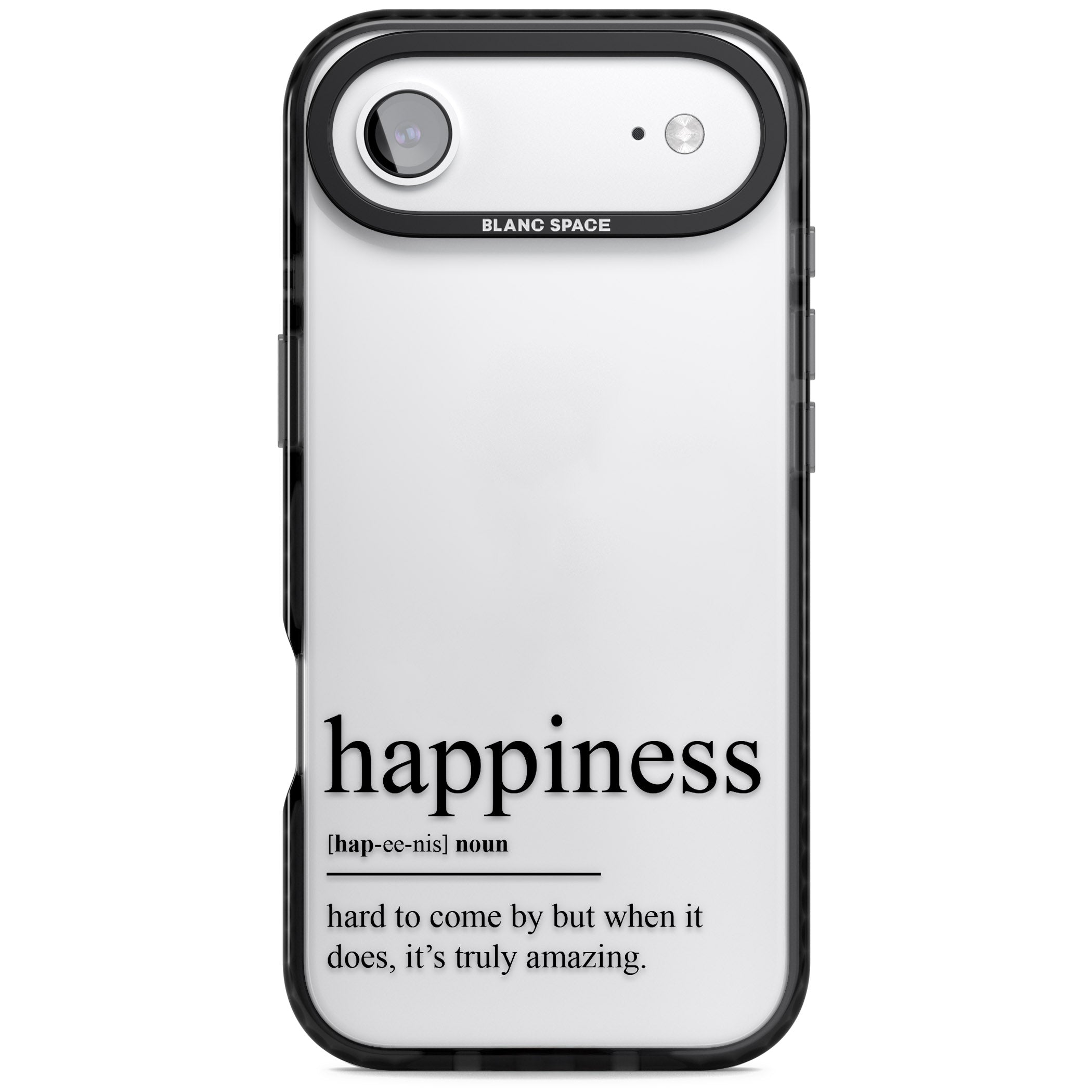 Happiness iPhone 17 Air Impact Black Phone Case
