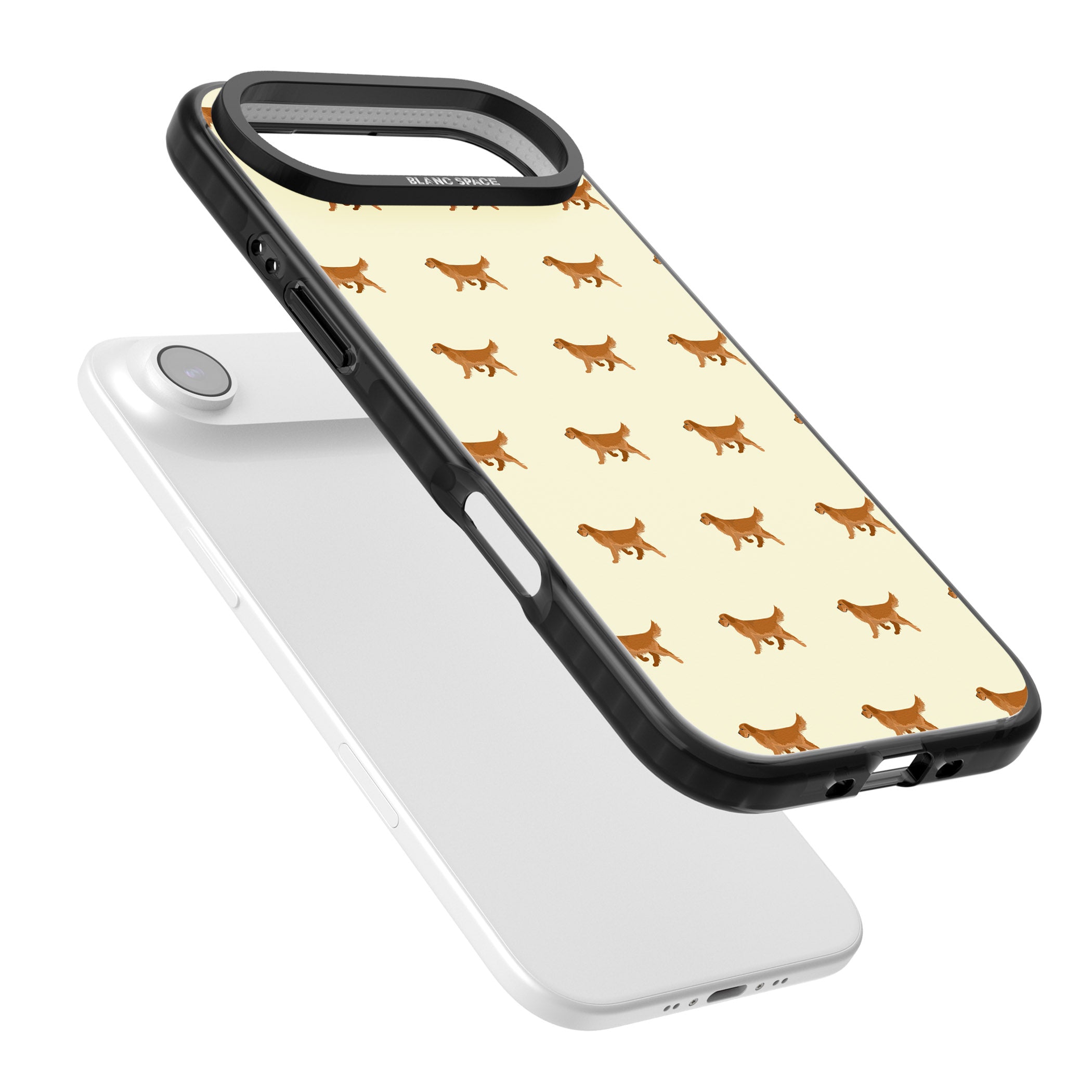 Golden Retriever Dog Pattern iPhone 17 Air Impact Black Phone Case Colours