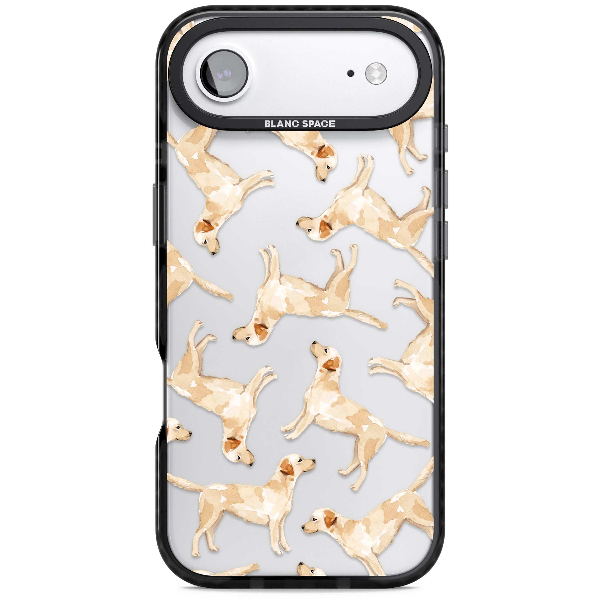 Yellow Labrador Watercolour Dog Pattern iPhone 17 Air Impact Black Phone Case