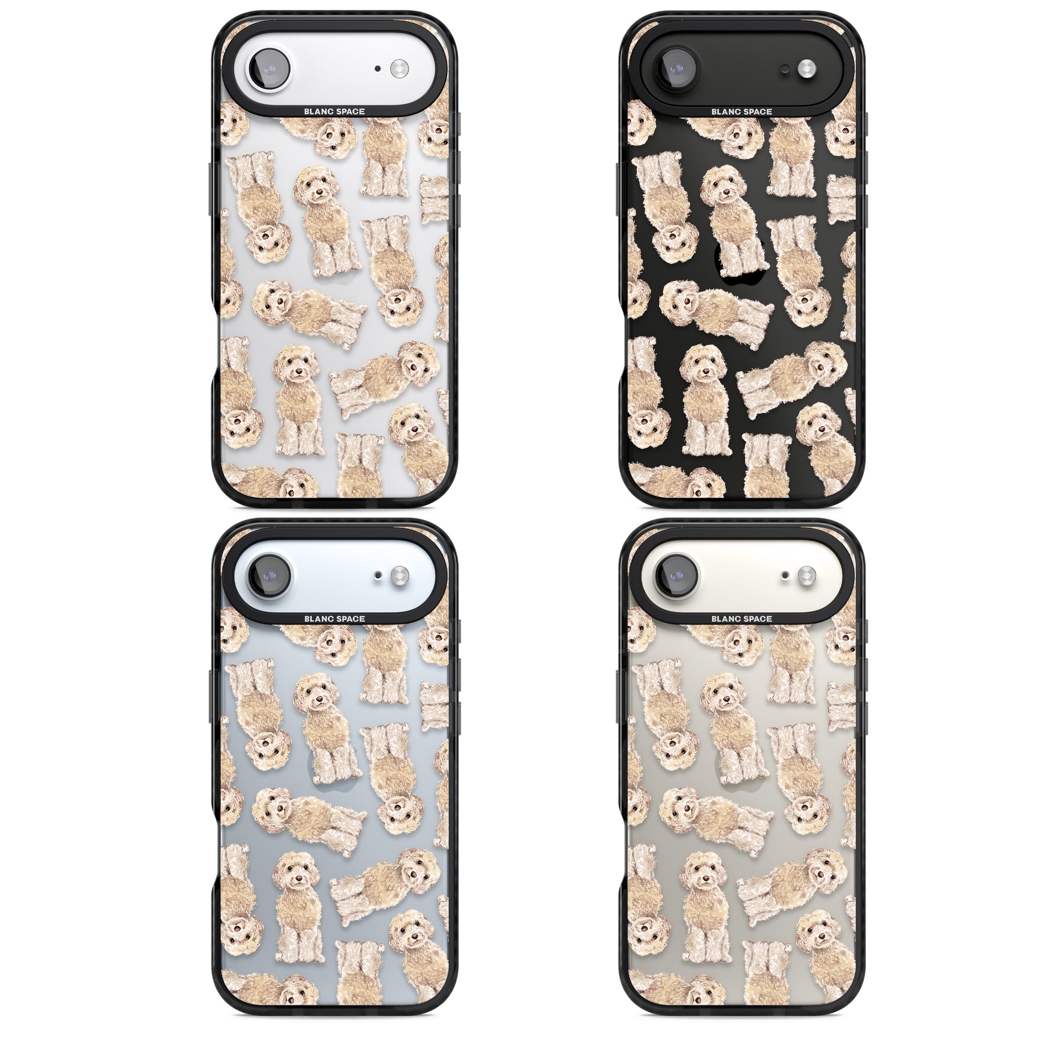 Cockapoo Patterned iPhone 17 Air Impact Black Phone Case APT Impact Protection