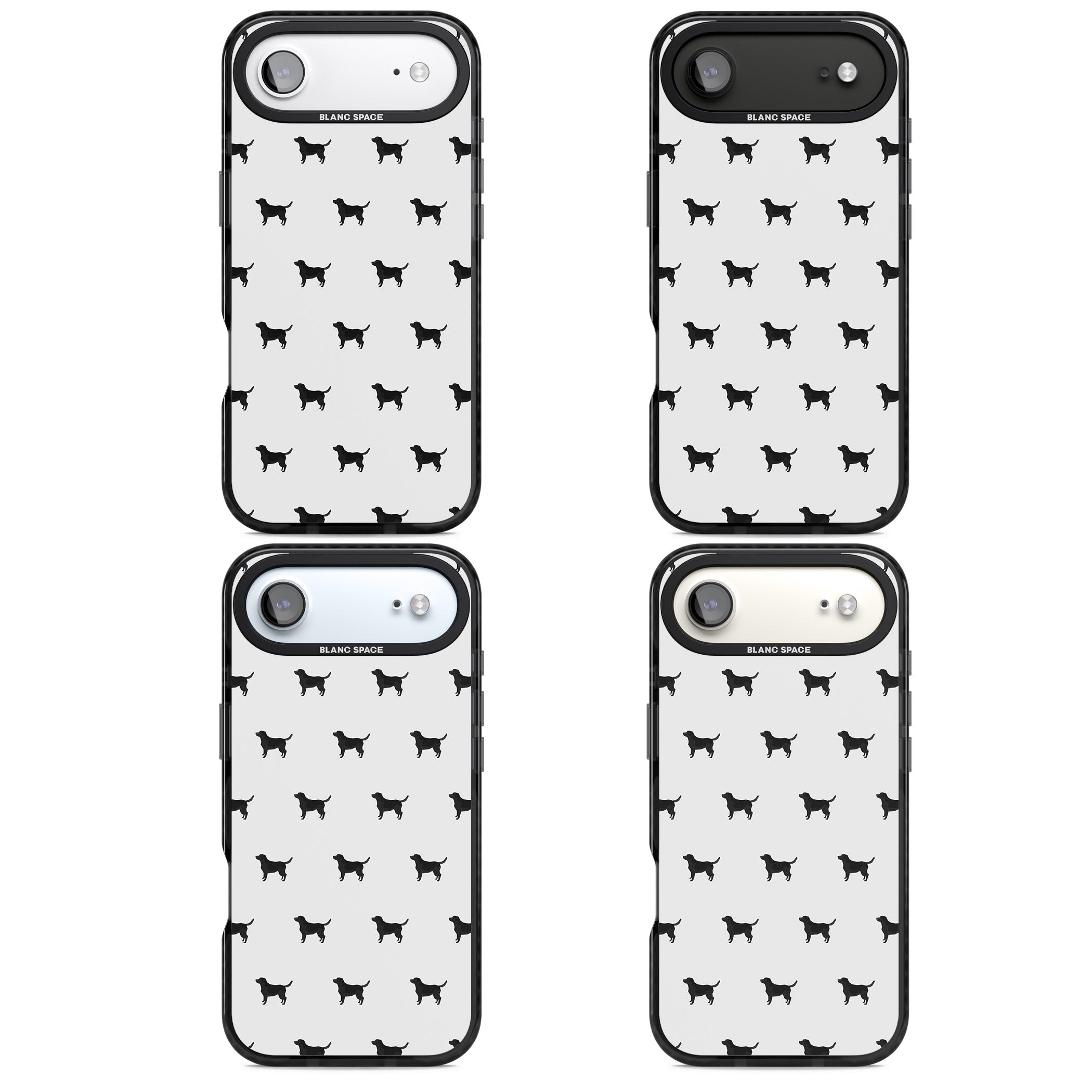 Black Labrador Spot Pattern iPhone 17 Air Impact Black Phone Case APT Impact Protection