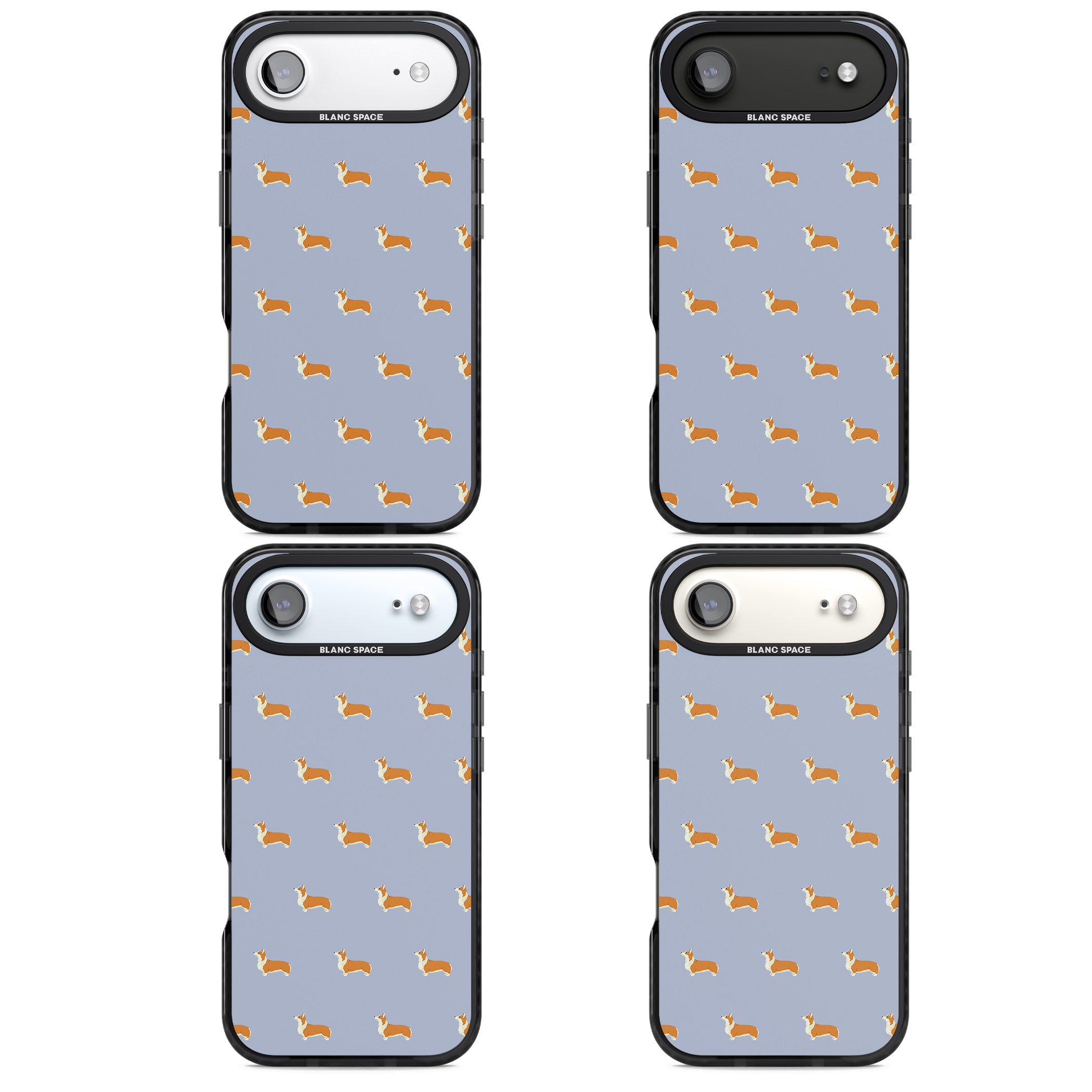 Corgi Pattern iPhone 17 Air Impact Black Phone Case APT Impact Protection