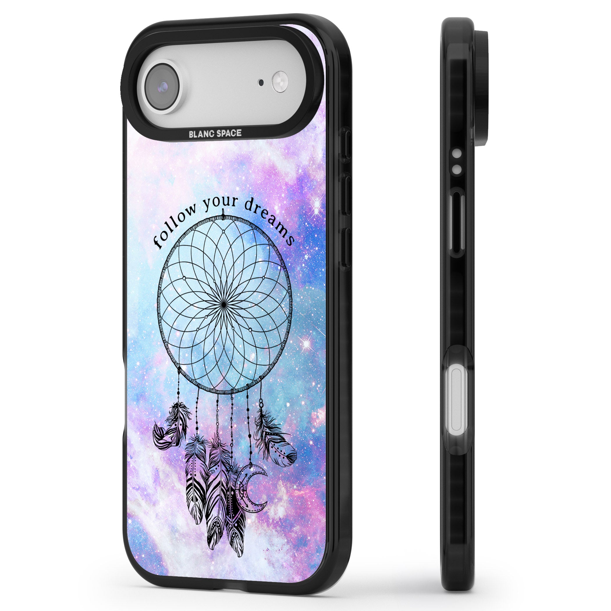 Galaxy Dreamcatcher iPhone 17 Air Impact Black Phone Case Side Profile