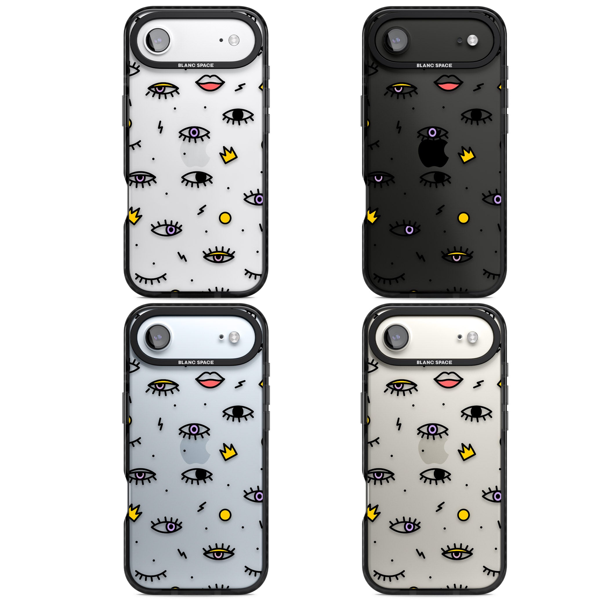 Eyes & Lips Icons iPhone 17 Air Impact Black Phone Case APT Impact Protection