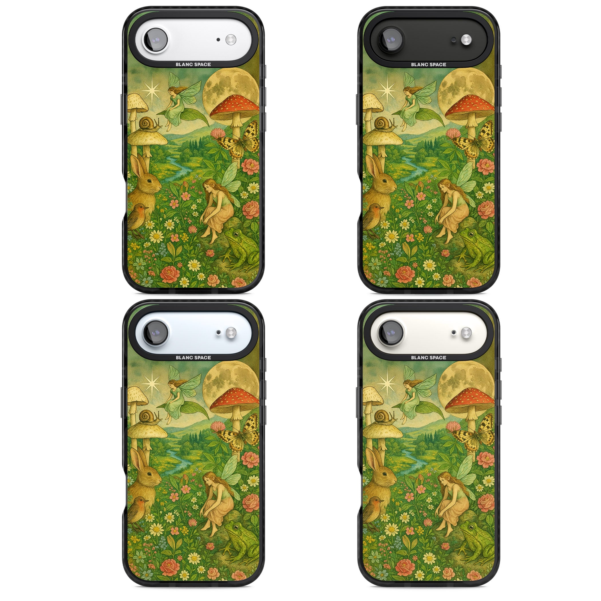 Fairies & Flowers iPhone 17 Air Impact Black Phone Case APT Impact Protection