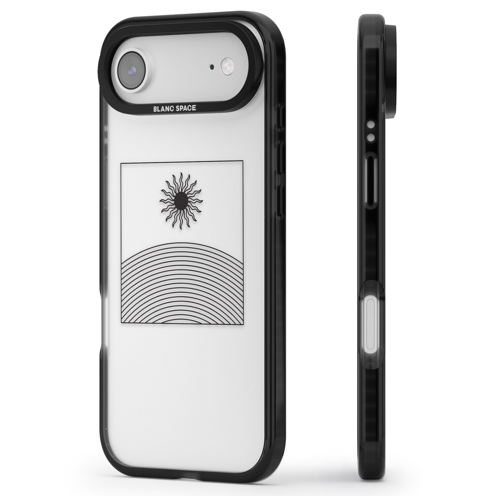 Cosmic Radiance iPhone 17 Air Impact Black Phone Case Side Profile