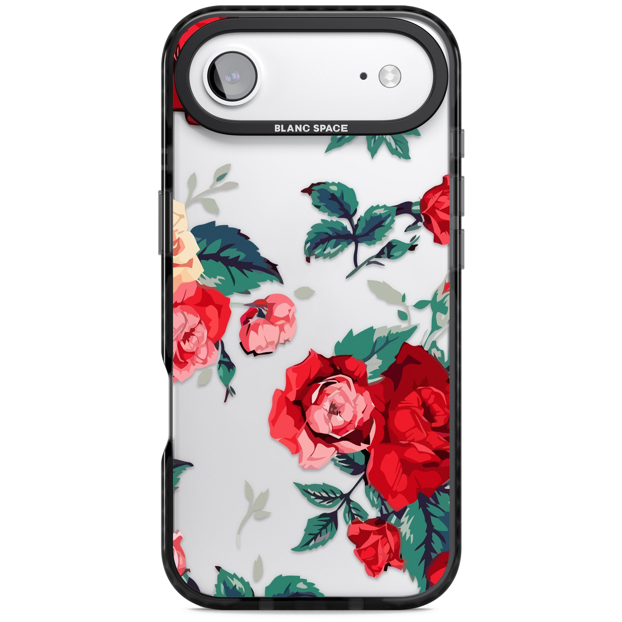 Rose Pattern iPhone 17 Air Impact Black Phone Case