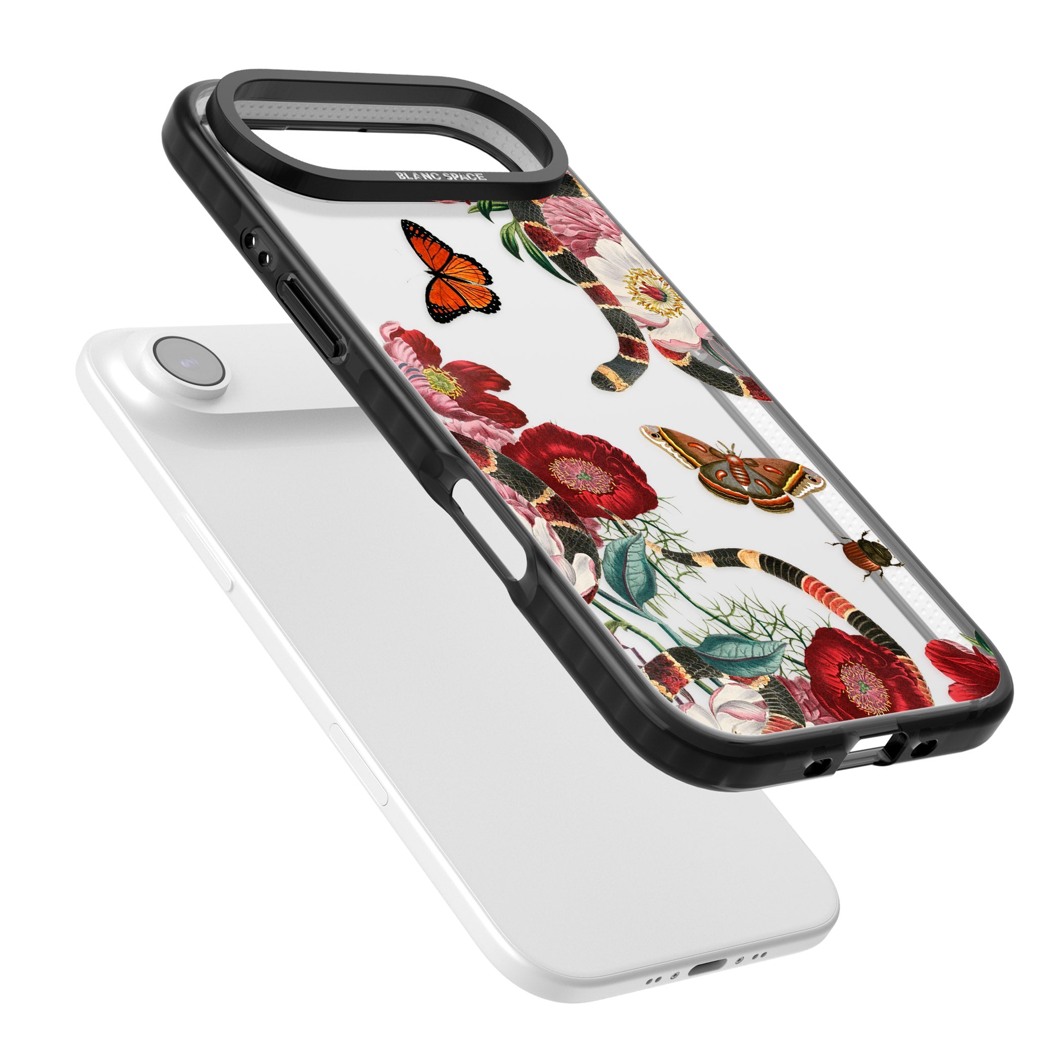 Botanical Snake iPhone 17 Air Impact Black Phone Case Colours