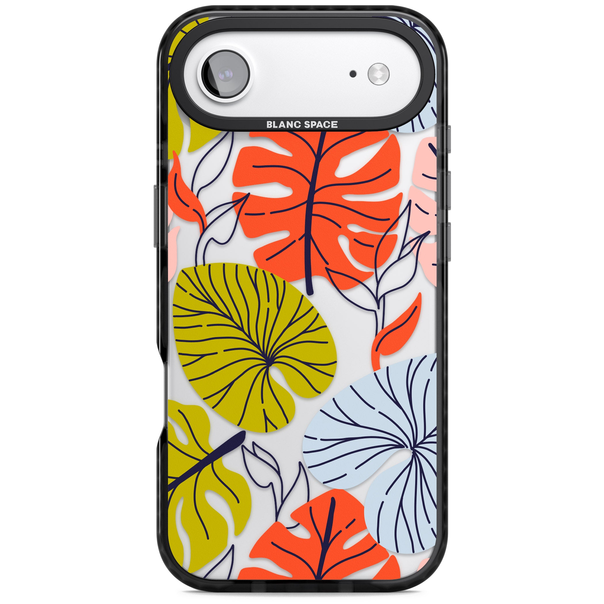 Retro Leaves iPhone 17 Air Impact Black Phone Case