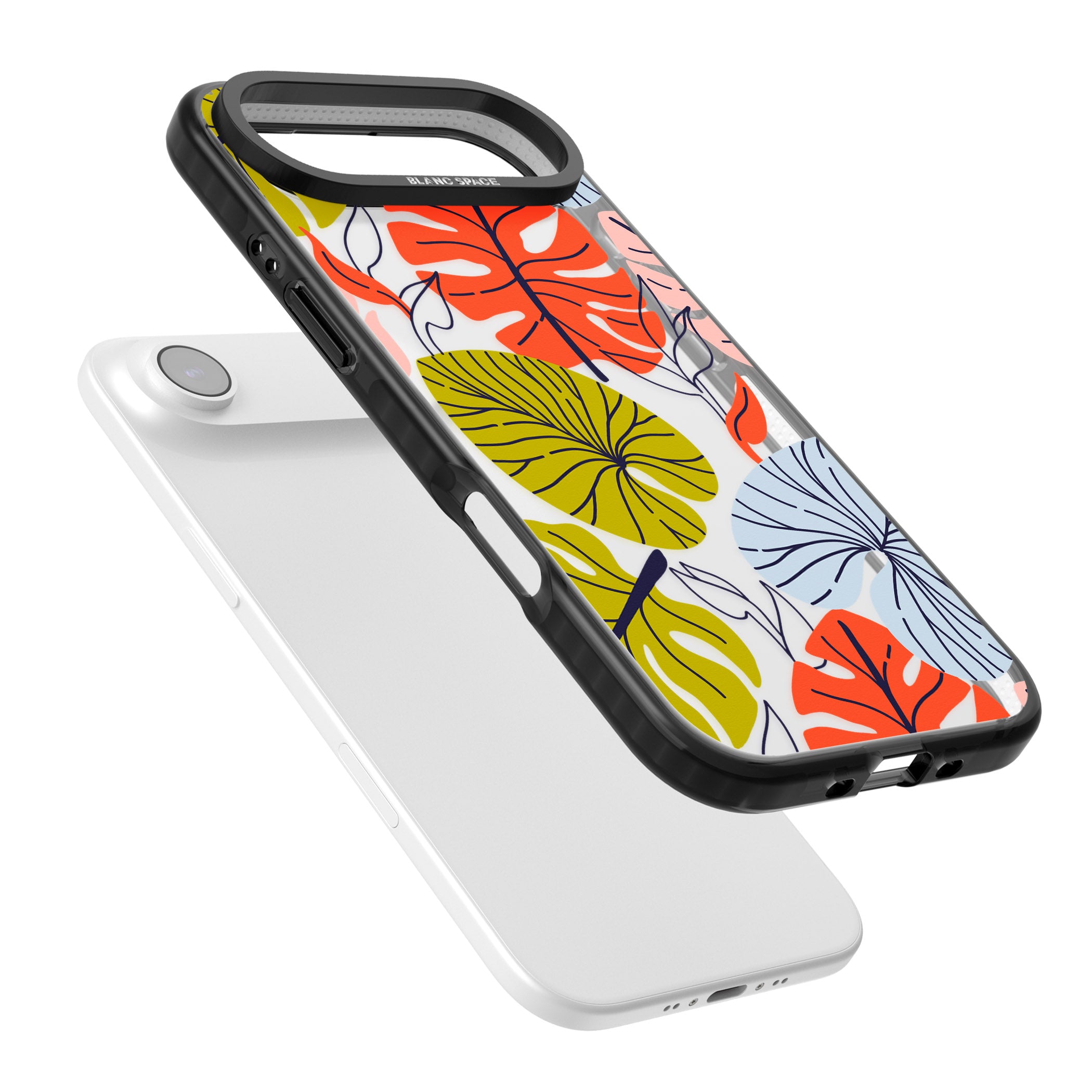 Retro Leaves iPhone 17 Air Impact Black Phone Case Colours