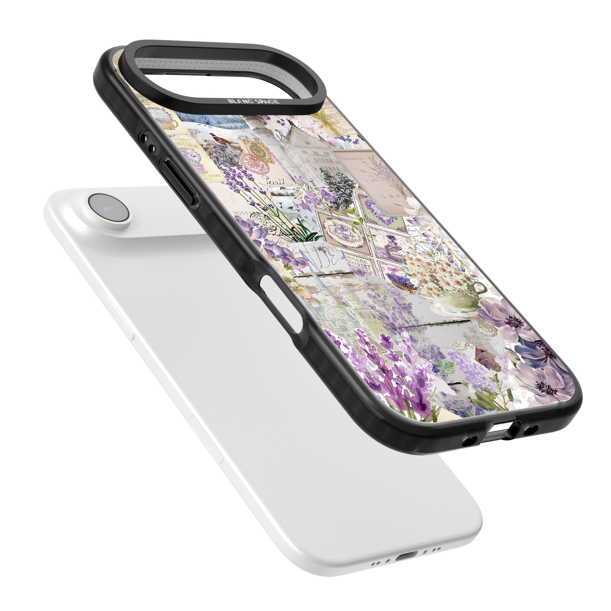 Soft Lavender Collage iPhone 17 Air Impact Black Phone Case Colours